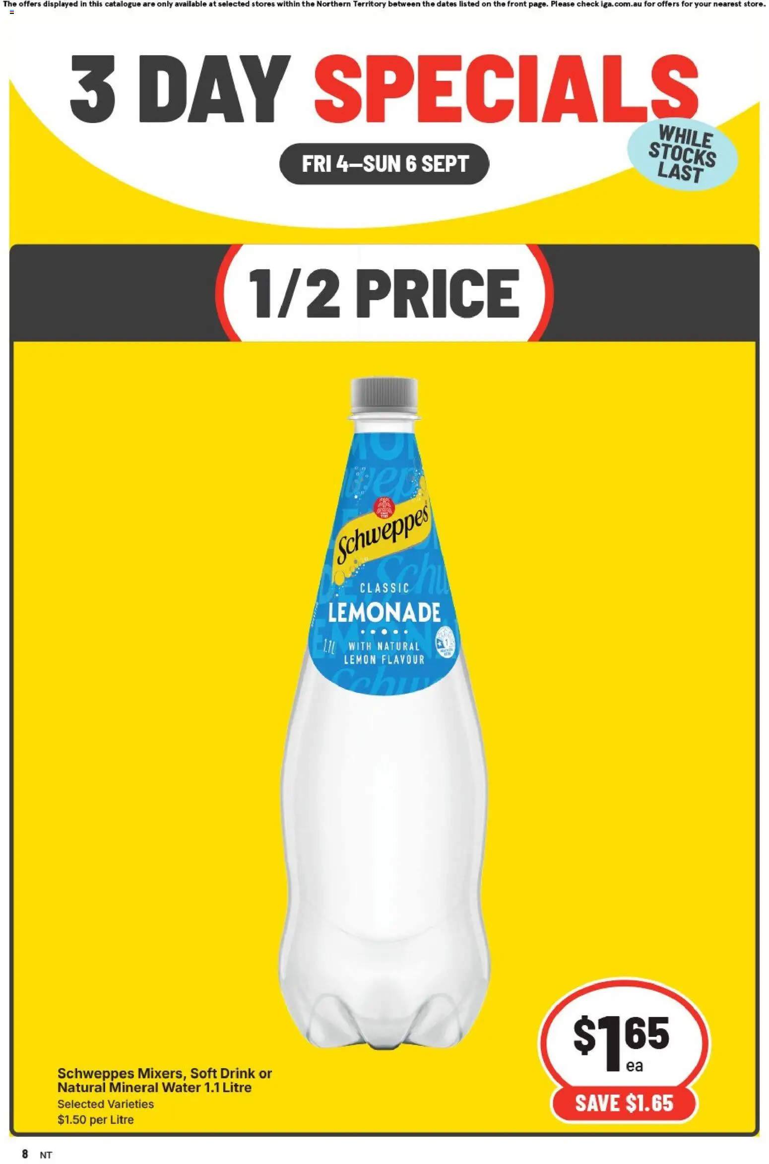 IGA catalogue - valid from 04/09/2026 | Page: 2 | Products: Mineral water, Water, Lemon, Lemonade