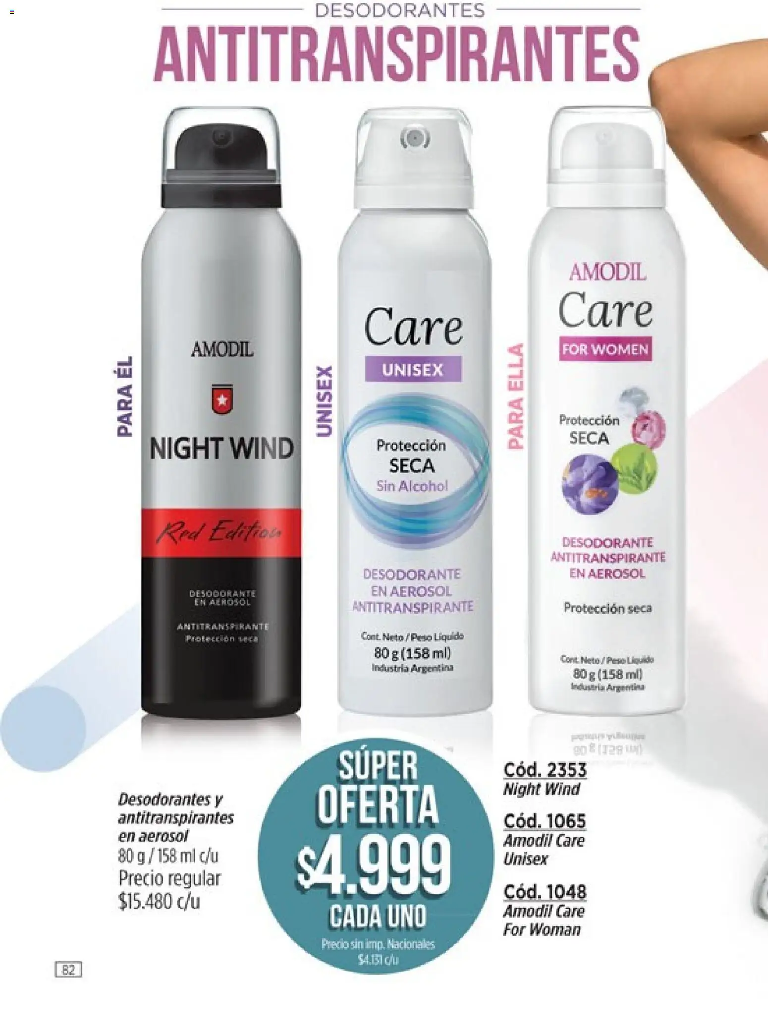 Catálogo Amodil Campaña 16 │ válido desde el 19/09/2026 | Página: 82 | Productos: Peso, Desodorante, Antitranspirante, Alcohol