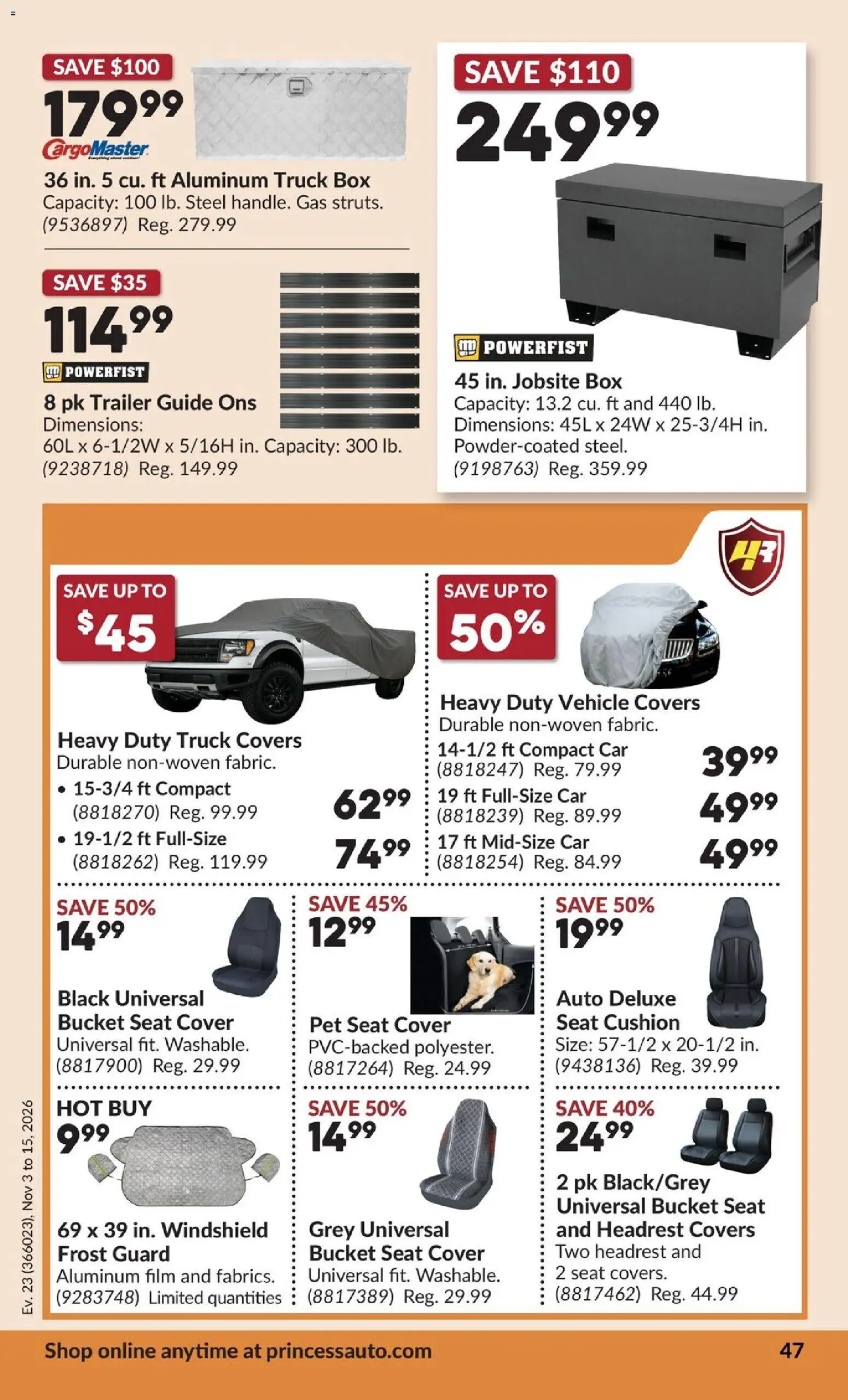 Princess Auto flyer valid from Nov 1, 2026 | Page: 55