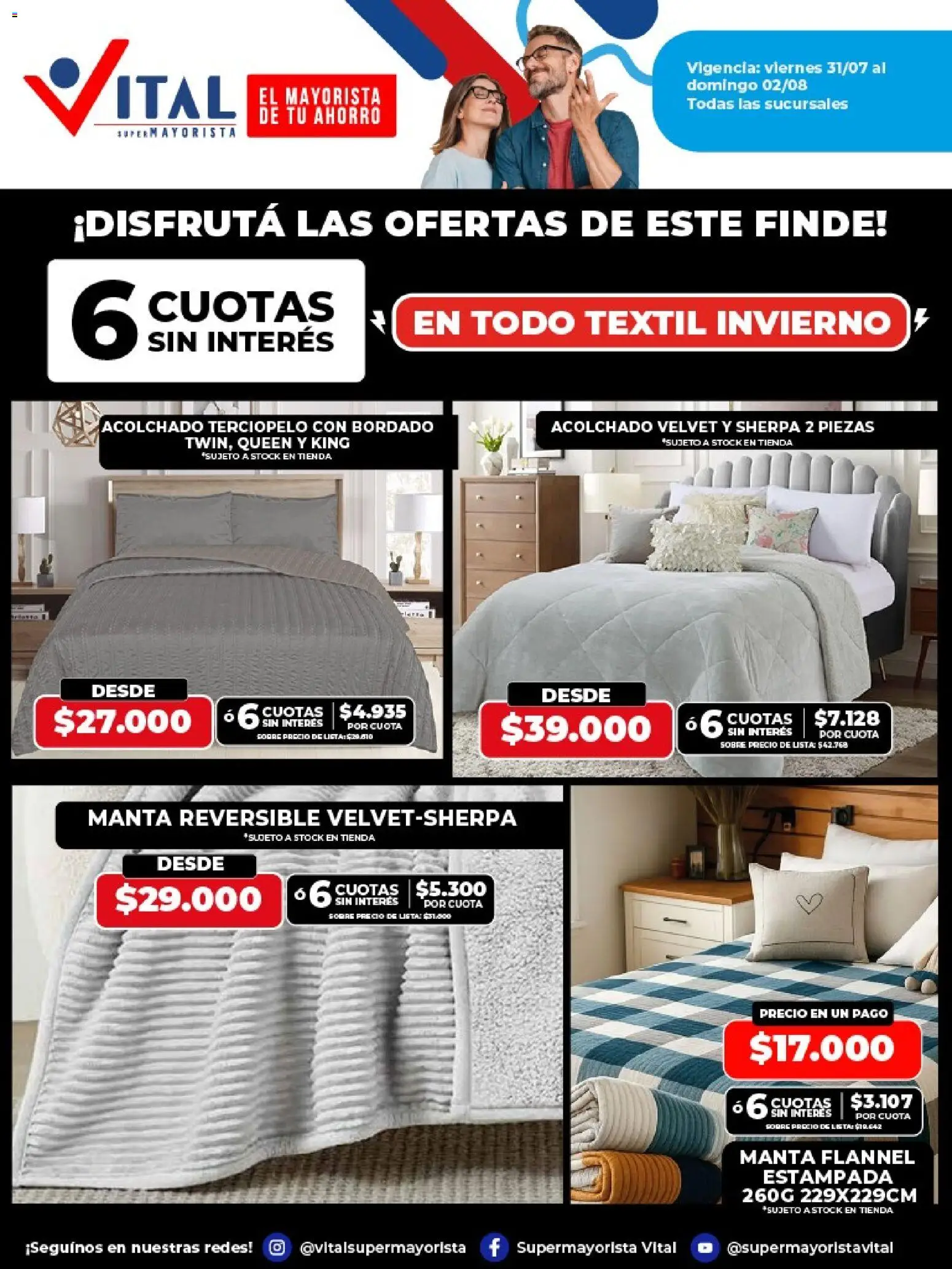 Vital - Ofertas fin POSADAS │ válido desde el 31/07/2026 | Página: 4 | Productos: Acolchado, Sobre