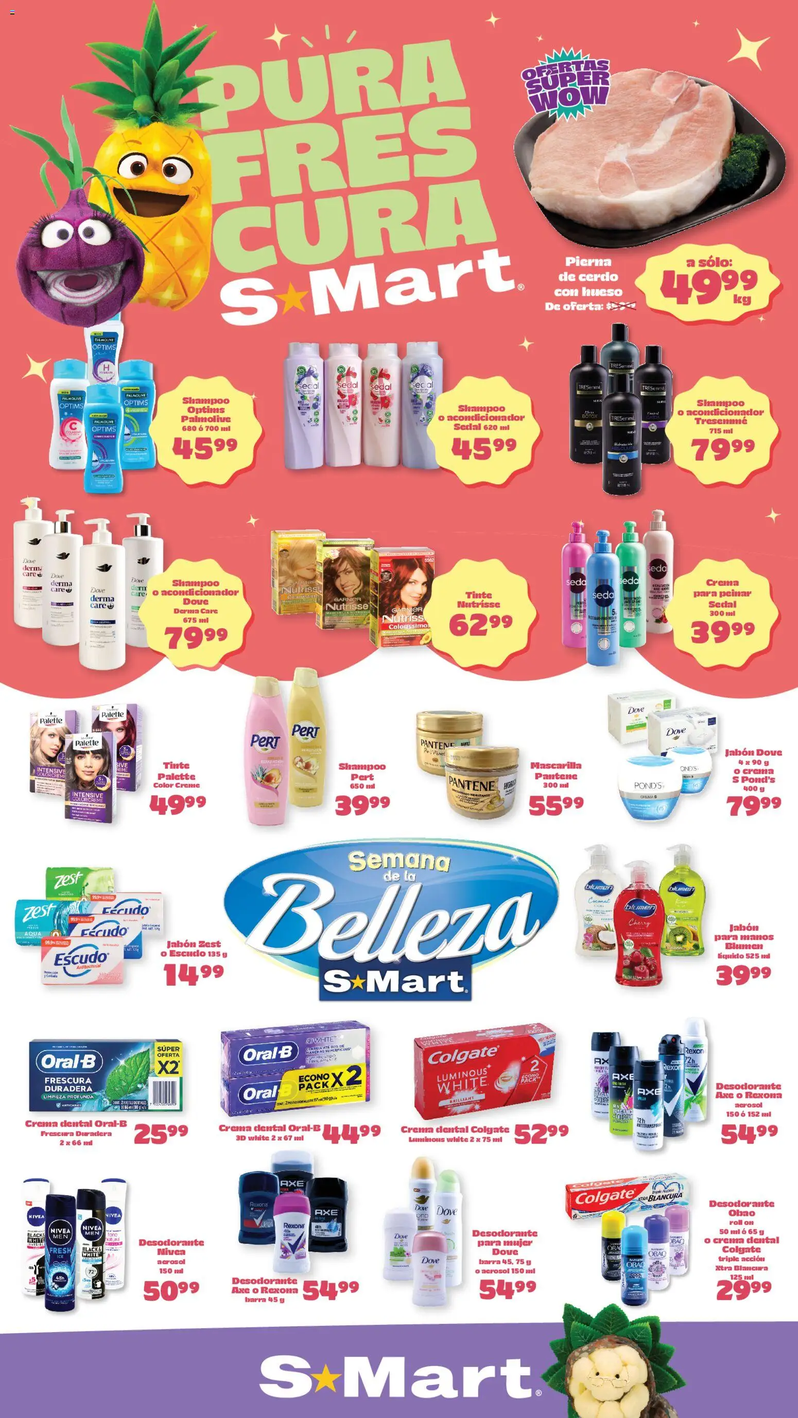 Nuevas ofertas de S-Mart válidas en toda la República Mexicana desde el 19.05.2026. ¡Encuentra las mejores ofertas en S-Mart folleto Ofertas de feria Chihuahua! | Página: 1 | Productos: Desodorante, Crema, Cerdo, Barra