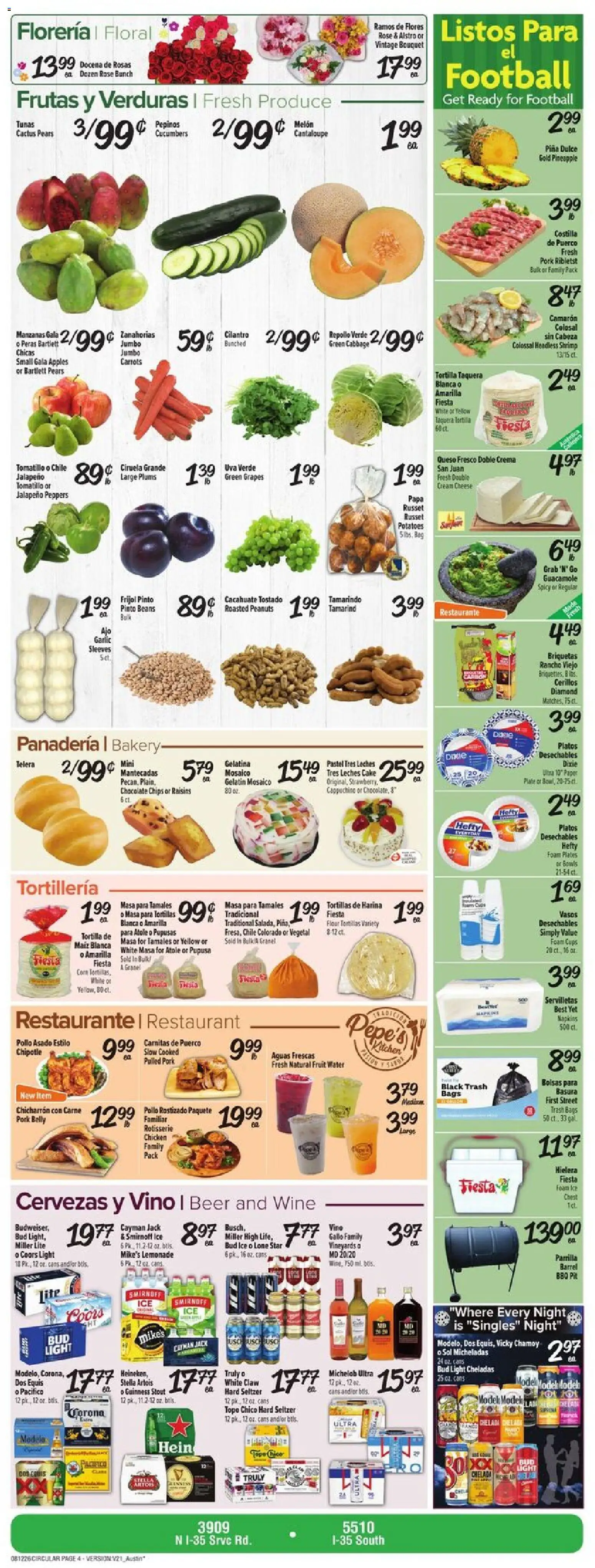 Fiesta Mart Weekly Ad - valid from 08/12/2026 | Page: 4 | Products: Chocolate, Pork belly, Garlic, Beans