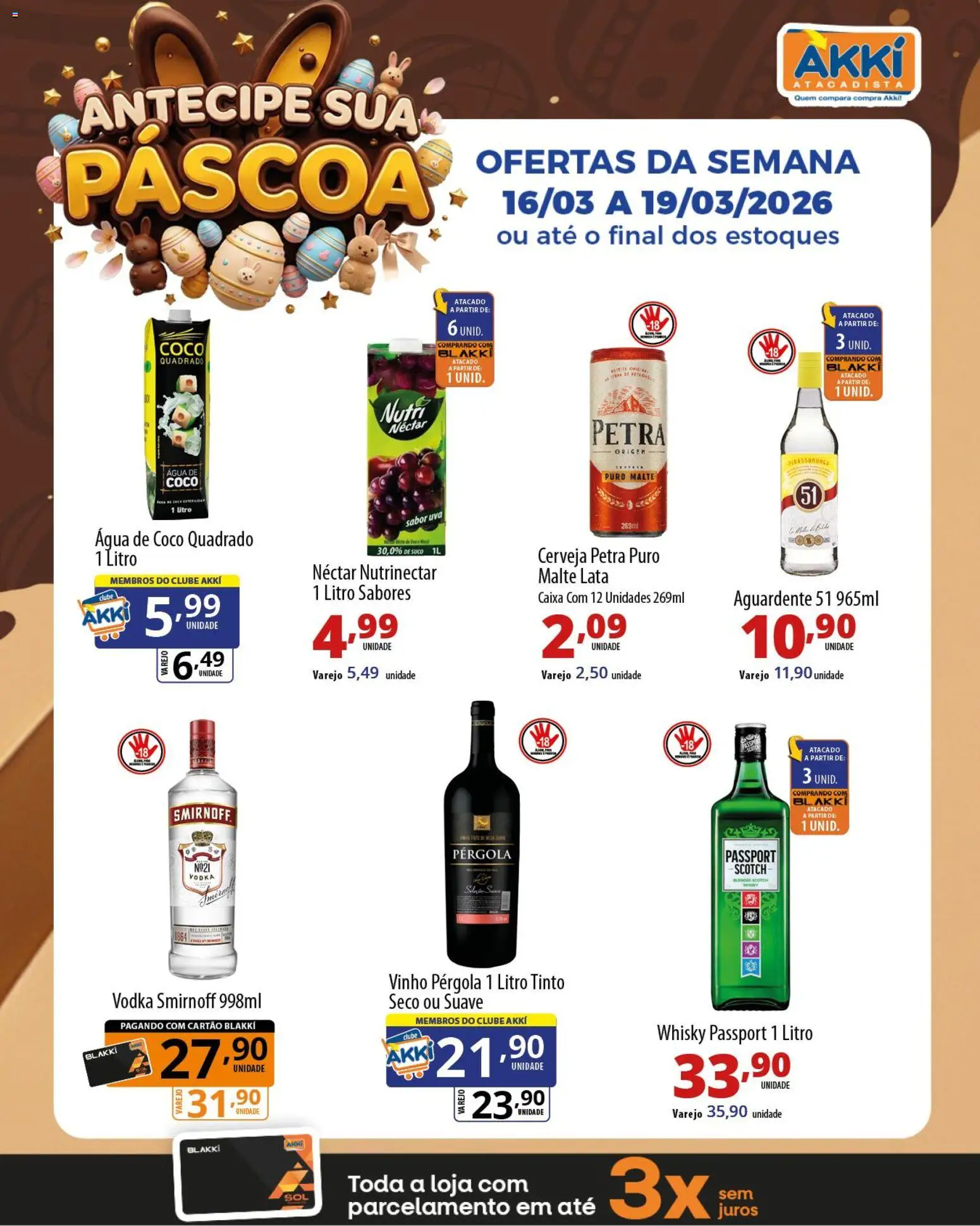 Akki Atacadista Folheto - válido de 16.03.2026 | Página: 5 | Produtos: Whisky, Caixa, Suco, Cerveja