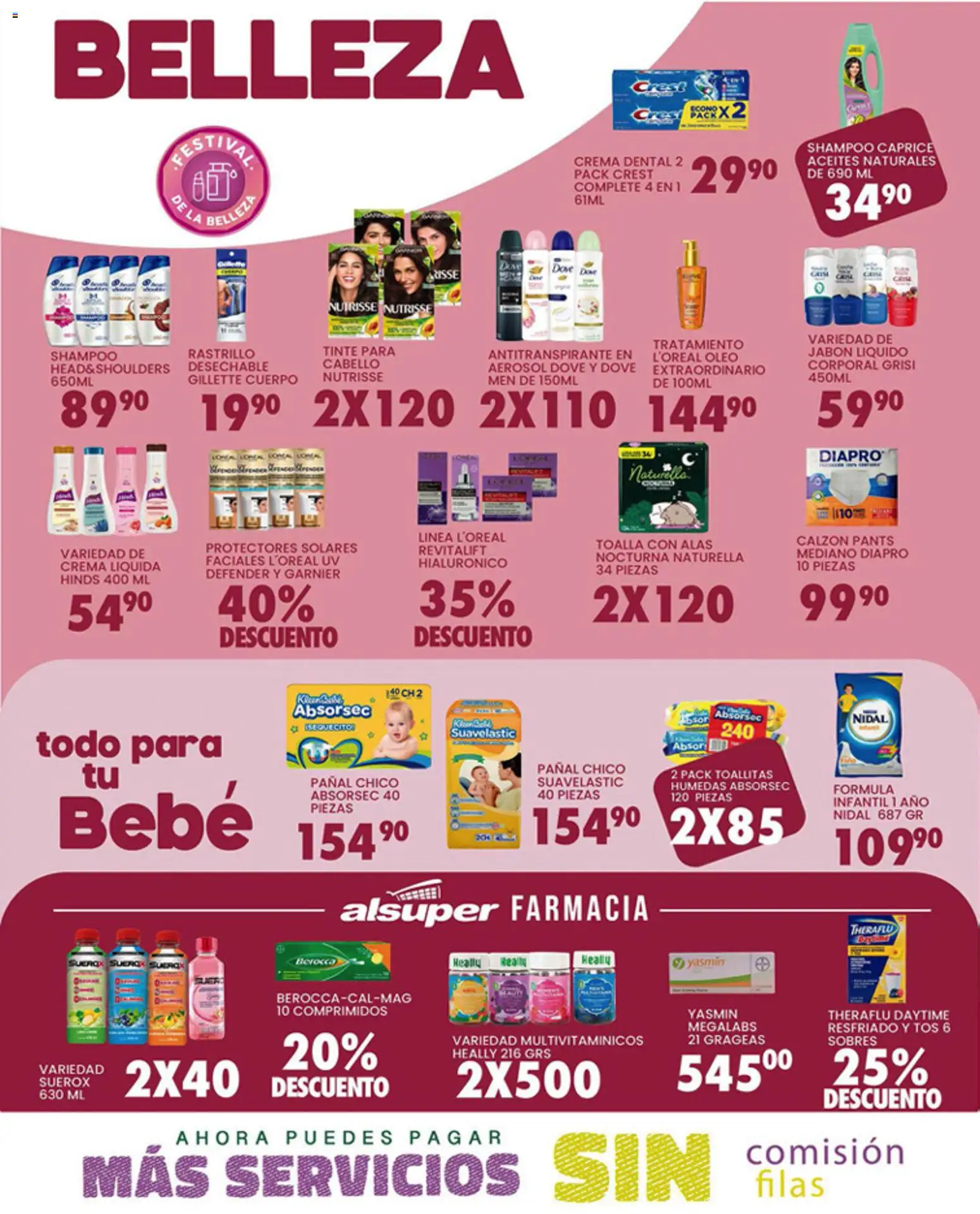 Nuevas ofertas de Alsuper válidas en toda la República Mexicana desde el 10.03.2026. ¡Encuentra las mejores ofertas en Alsuper folleto Chihuahua-Estado! | Página: 4 | Productos: Calzón, Crema, Toallitas húmedas, Jabón