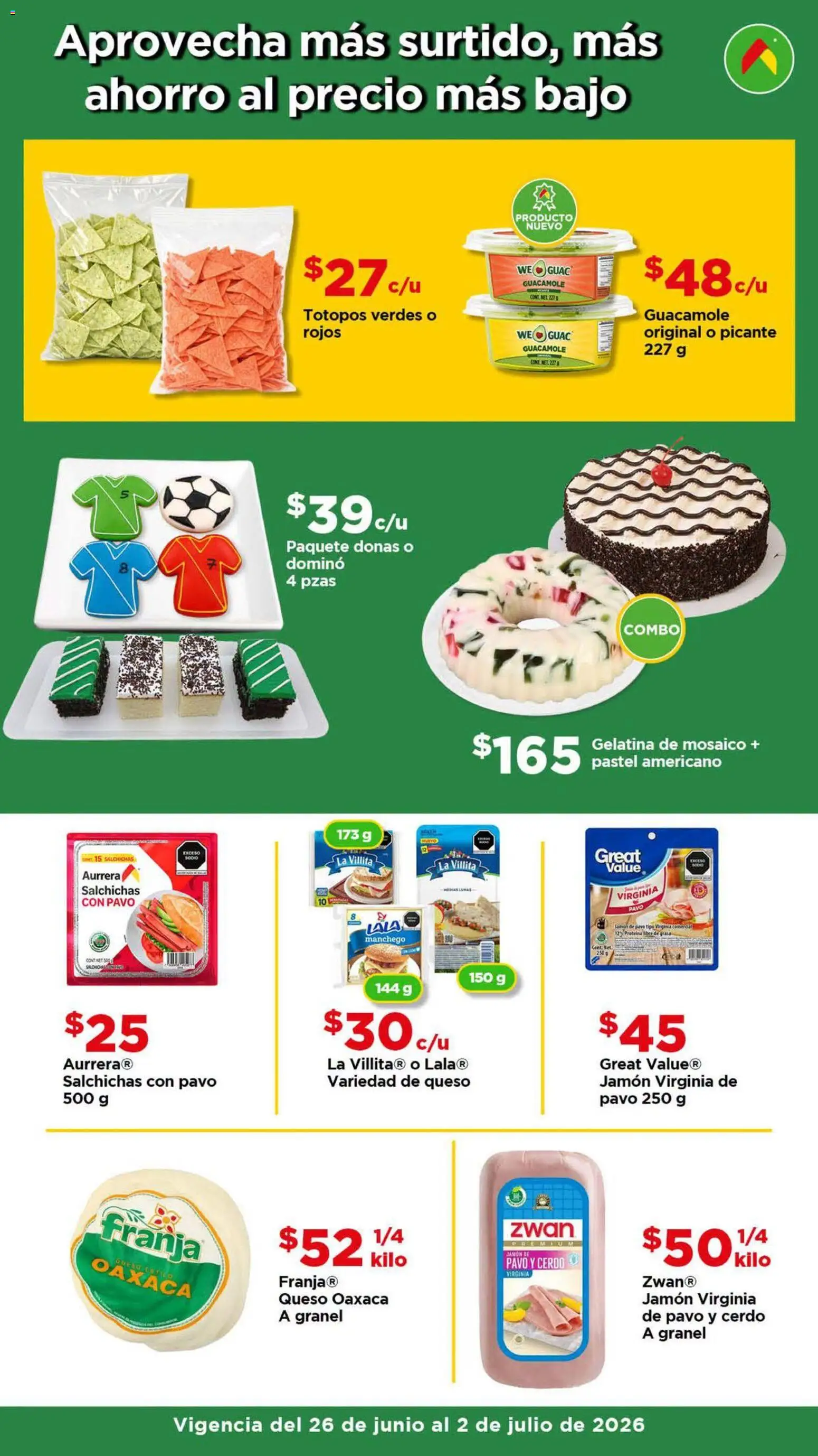 Nuevas ofertas de Bodega Aurrerá válidas en toda la República Mexicana desde el 26/06/2026. ¡Encuentra las mejores ofertas en Bodega Aurrerá folleto Date un gusto sin gastar de más! | Página: 4