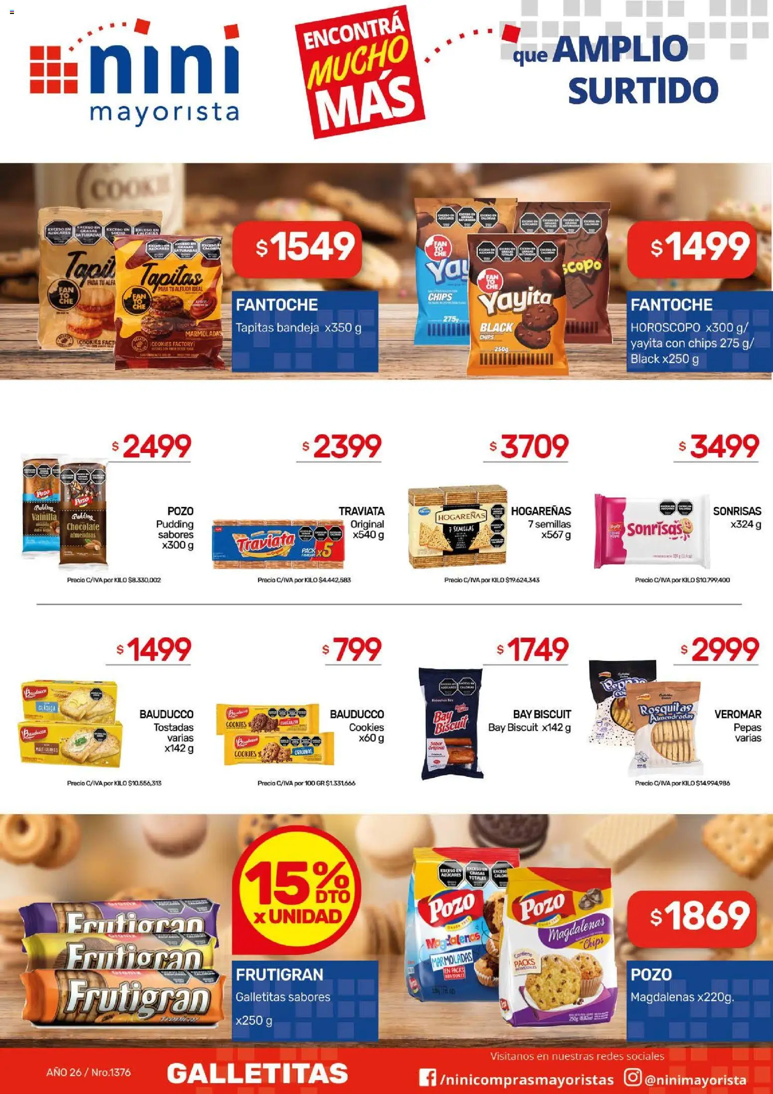 NINI Mayorista catálogo │ válido desde el 07/09/2026 | Página: 41 | Productos: Vainilla, Galletitas, Tostadas, Chocolate