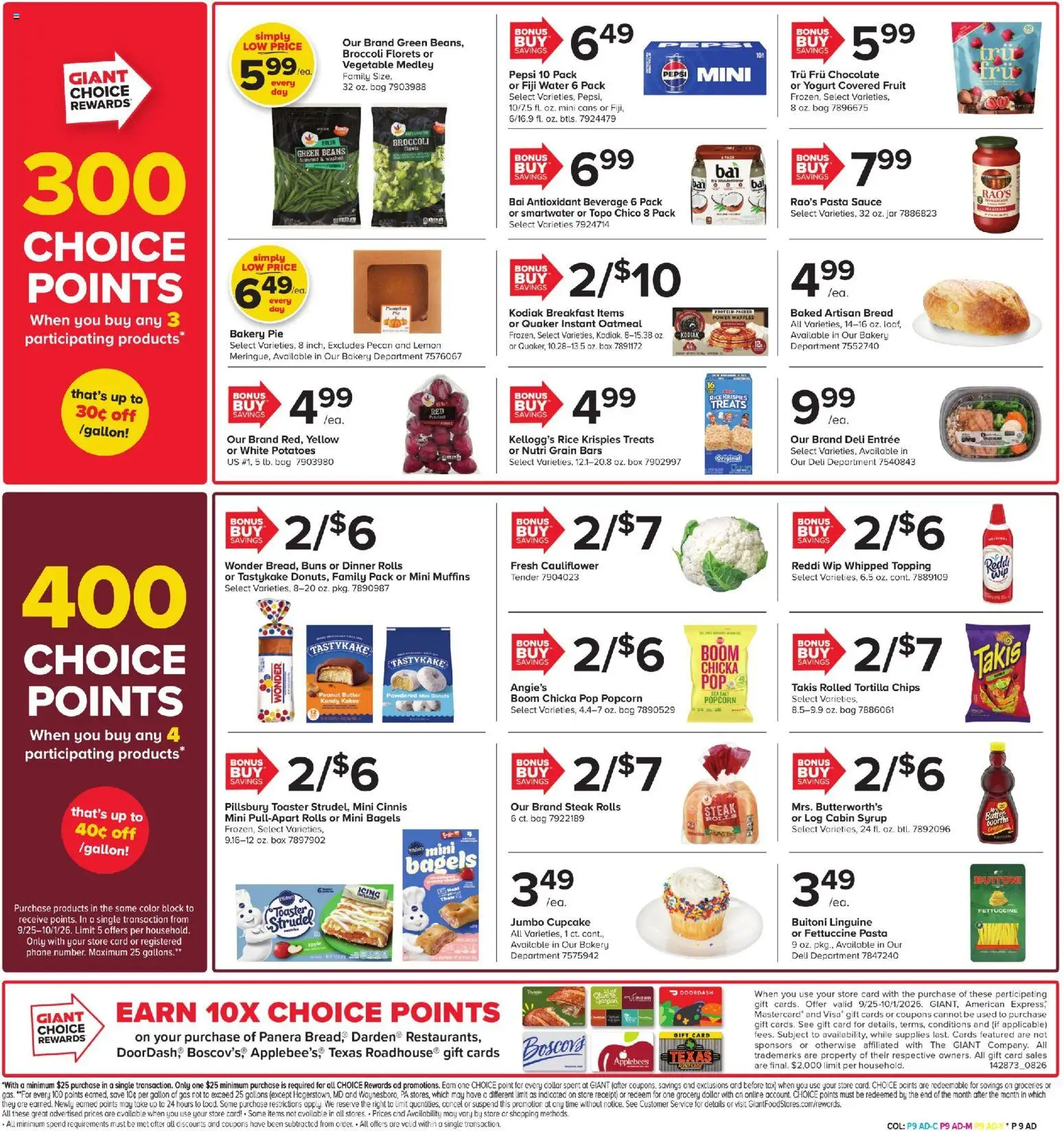 Giant Weekly Ad - valid from 09/25/2026 | Page: 7 | Products: Bakery, Syrup, Tortilla chips, Cupcake