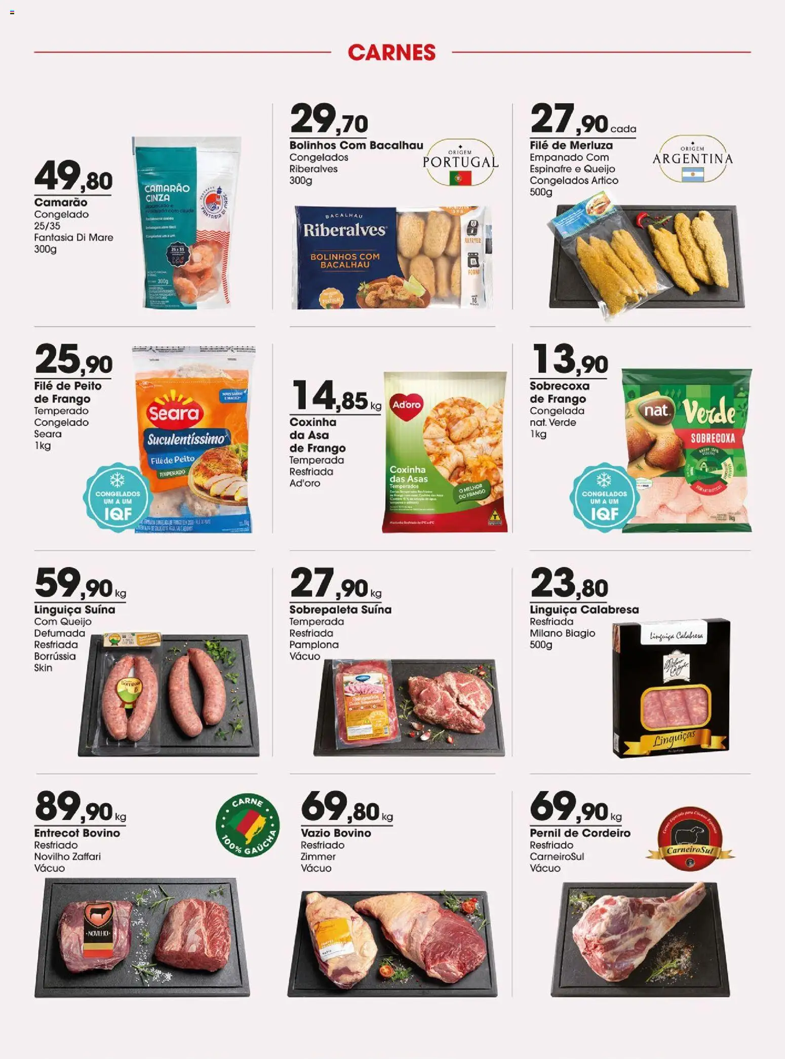Zaffari Folheto - válido de 15/09/2026 | Página: 14 | Produtos: Espinafre, Linguiça, Camarão, Queijo