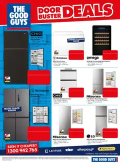 Preview of The Good Guys catalogue - valid from 10/09/2026 | Page: 3 | Products: Door, Omega, Freezer, Refrigerator