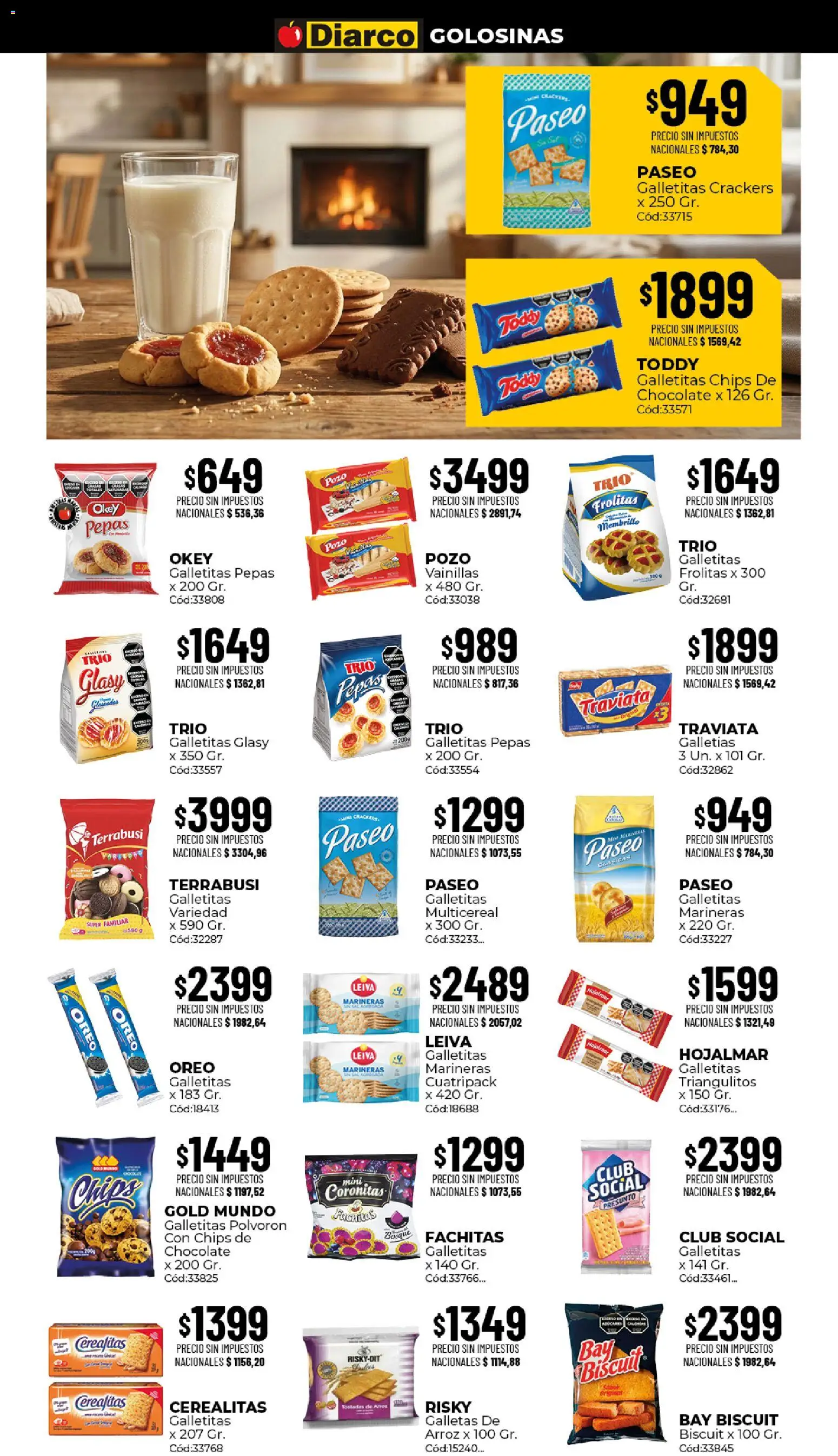 Diarco ofertas │ válido desde el 24/08/2026 | Página: 5 | Productos: Oreo, Chocolate, Arroz, Galletas