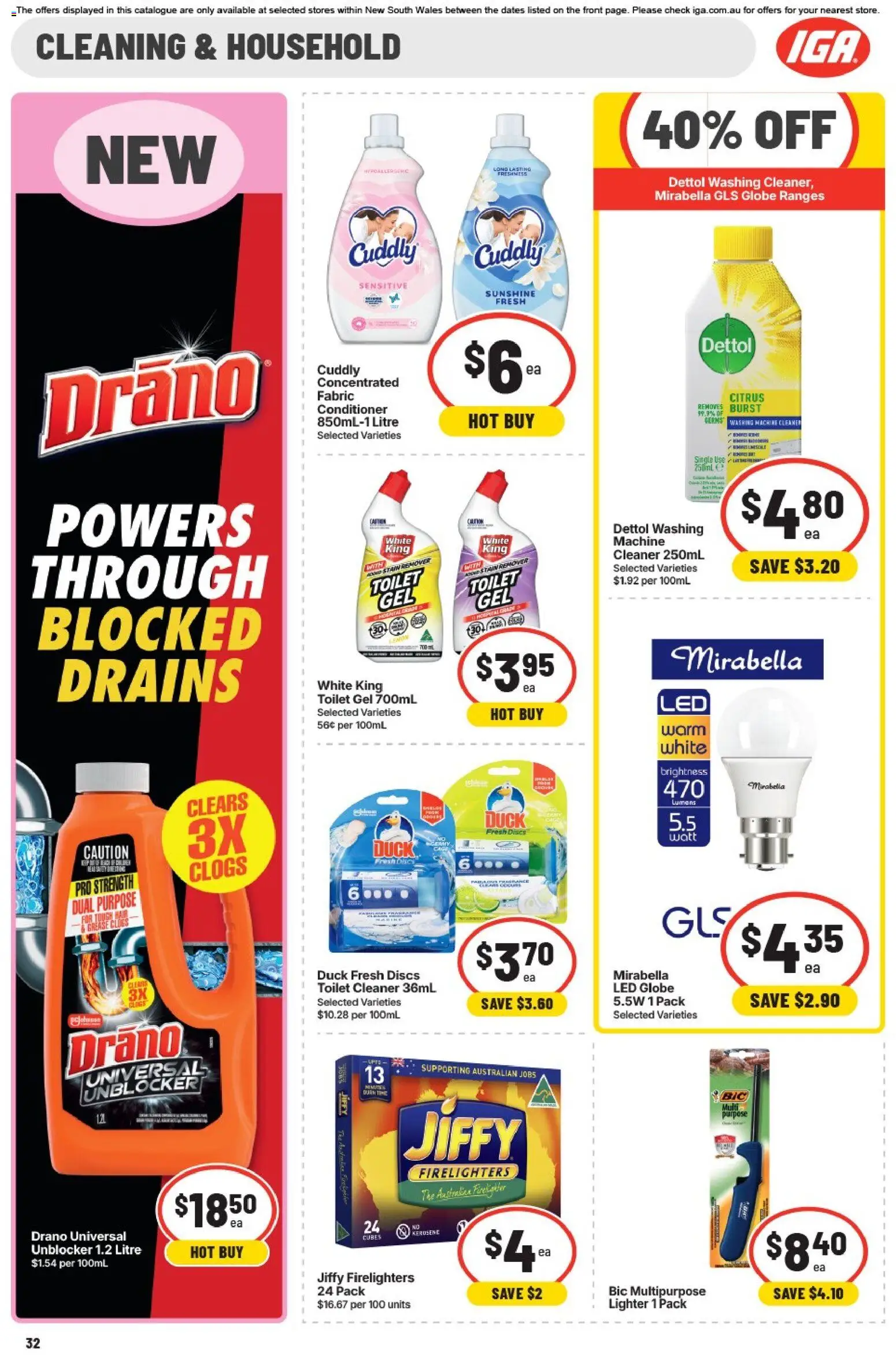 IGA catalogue - valid from 28/07/2026 | Page: 39 | Products: Toilet, Cleaner, Multipurpose, Washing machine
