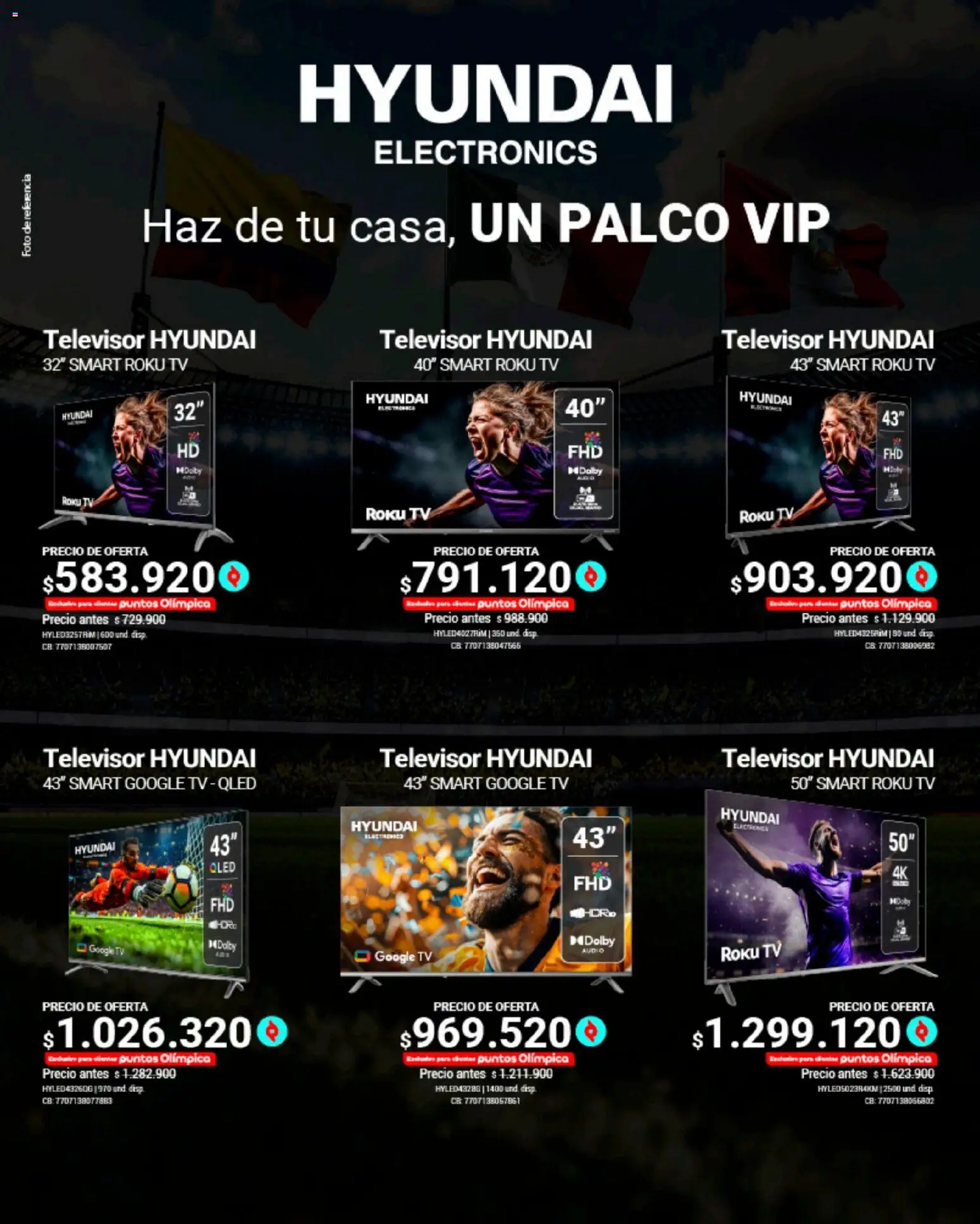 Olímpica revista - valida desde el 09.05.2026 | Página: 8 | Productos: Televisor, Audio, Pan