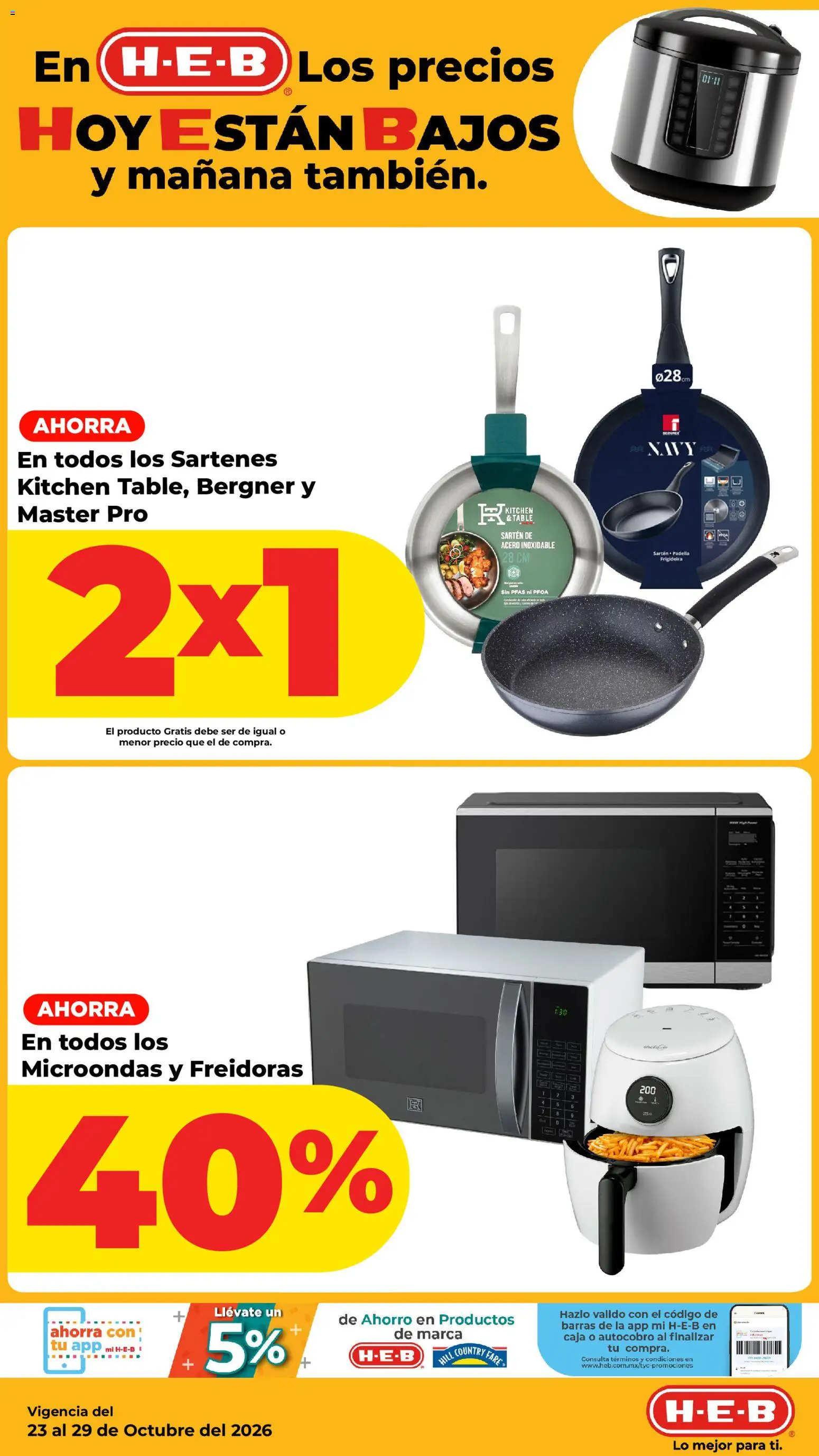 Nuevas ofertas de H-E-B válidas en toda la República Mexicana desde el 23/10/2026. ¡Encuentra las mejores ofertas en H-E-B folleto! | Página: 9
