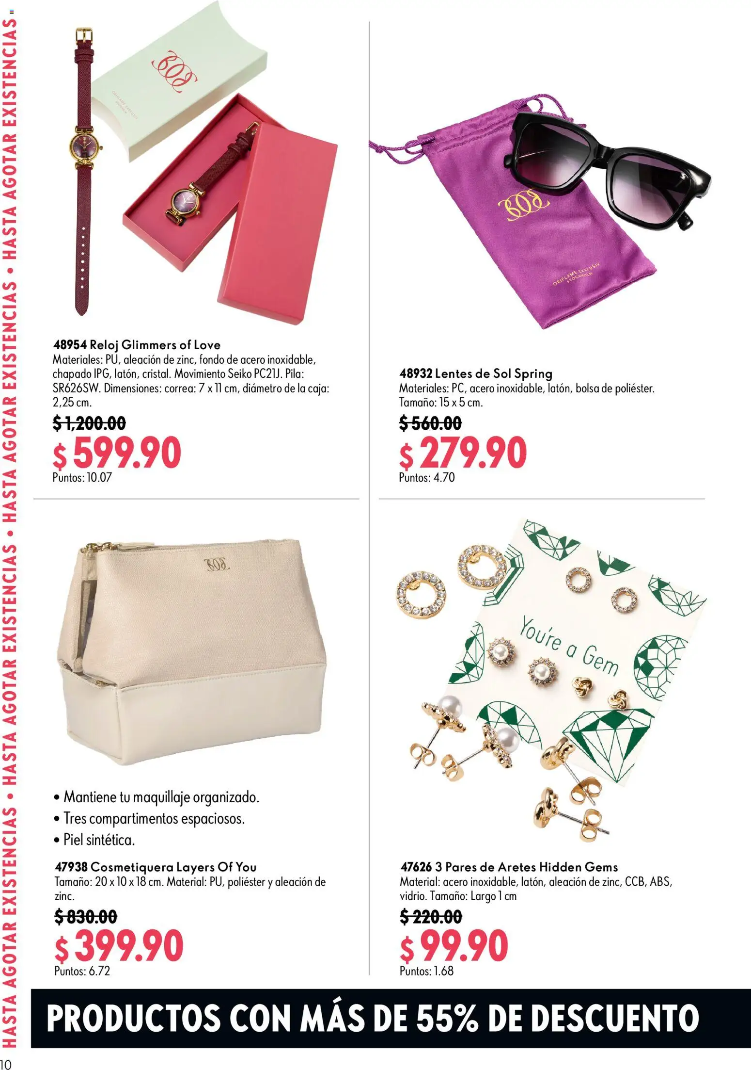 Nuevas ofertas de Oriflame válidas en toda la República Mexicana desde el 18/07/2026. ¡Encuentra las mejores ofertas en Oriflame catálogo Venta Especial! | Página: 10 | Productos: Pila, Aretes, Caja, Maquillaje