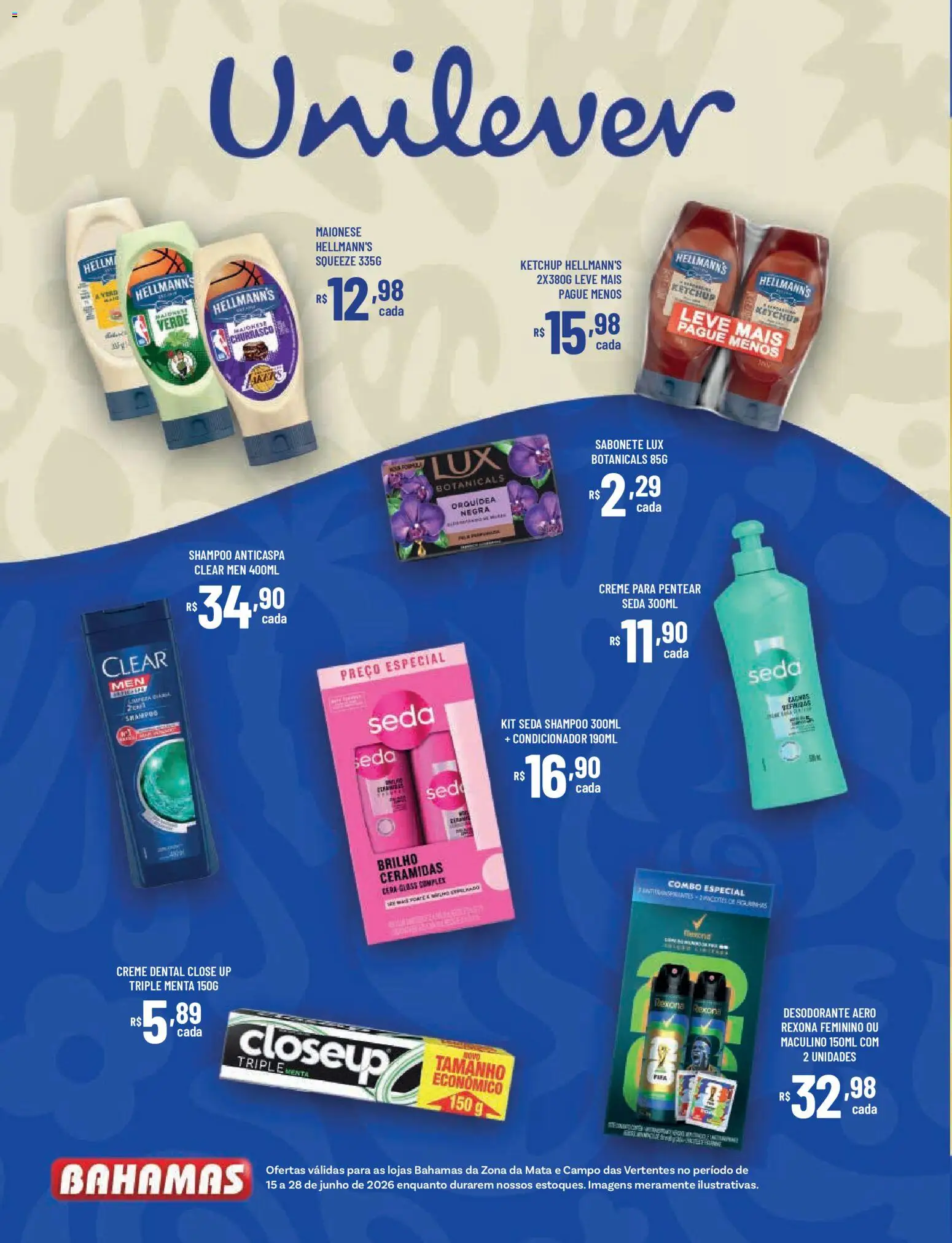 Bahamas Supermercados Folheto - válido de 15.06.2026 | Página: 10 | Produtos: Condicionador, Desodorante, Sabonete, Creme dental
