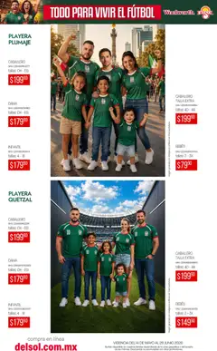 Vista previa de Del Sol y Woolworth catálogo Todo para vivir el fútbol , nuevo folleto de la tienda, válido en México a partir del 14.05.2026 | Página: 26 | Productos: Playera