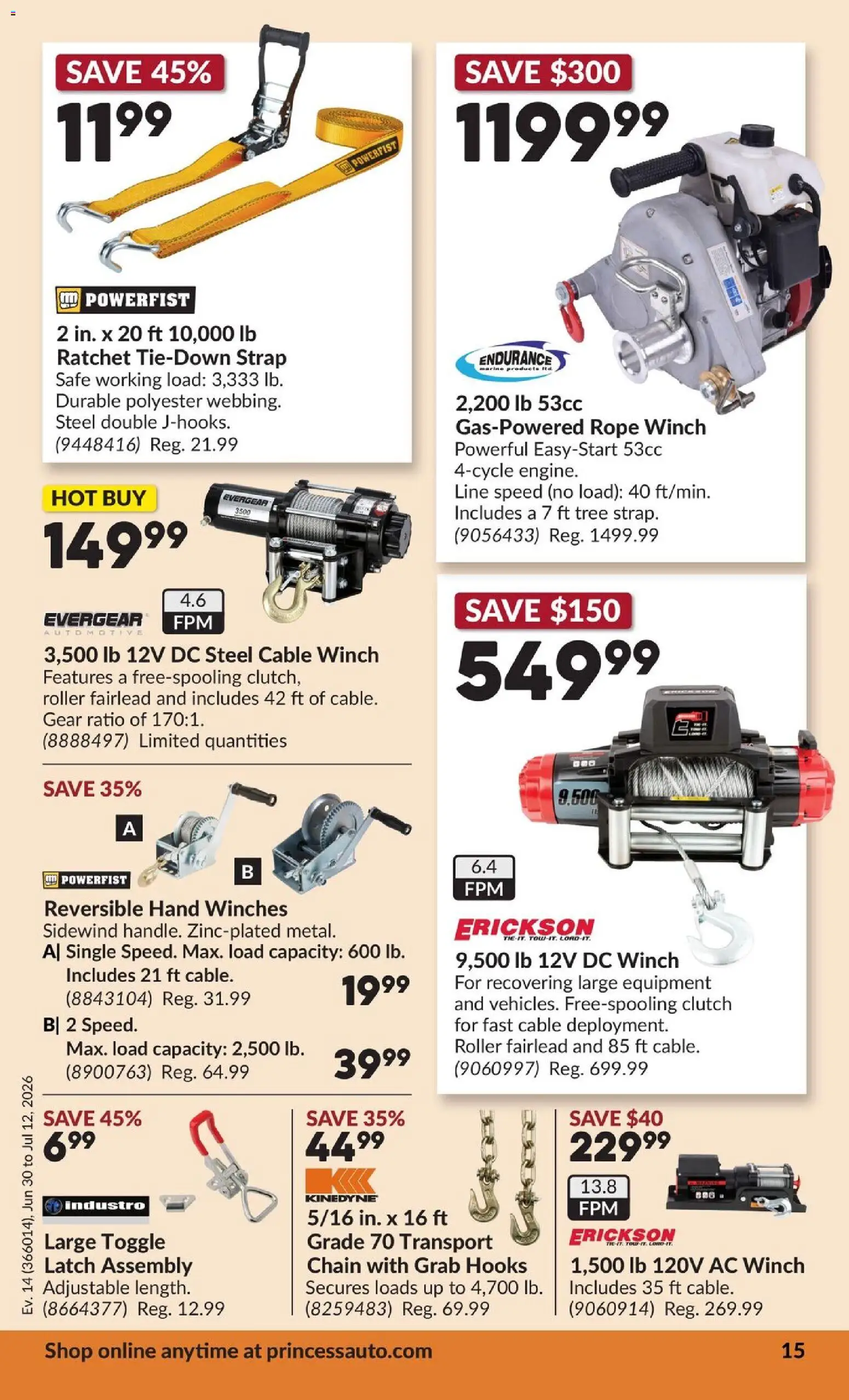 Princess Auto flyer valid from Jun 30, 2026 | Page: 20 | Products: Cable