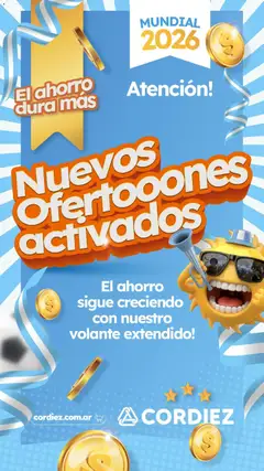 Vista previa Cordiez - Nuevos Ofertooones activado válido desde el 14.05.2026