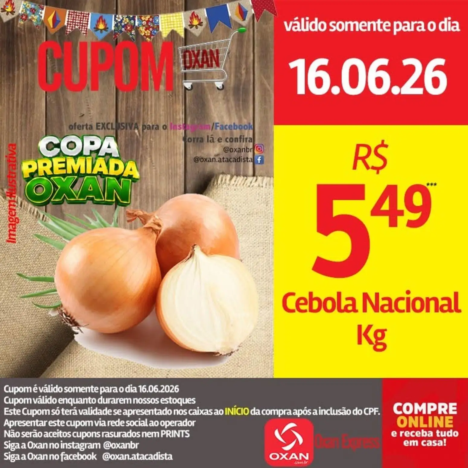 Oxan Atacadista Folheto - válido de 16.06.2026 | Página: 13 | Produtos: Cebola, Copa
