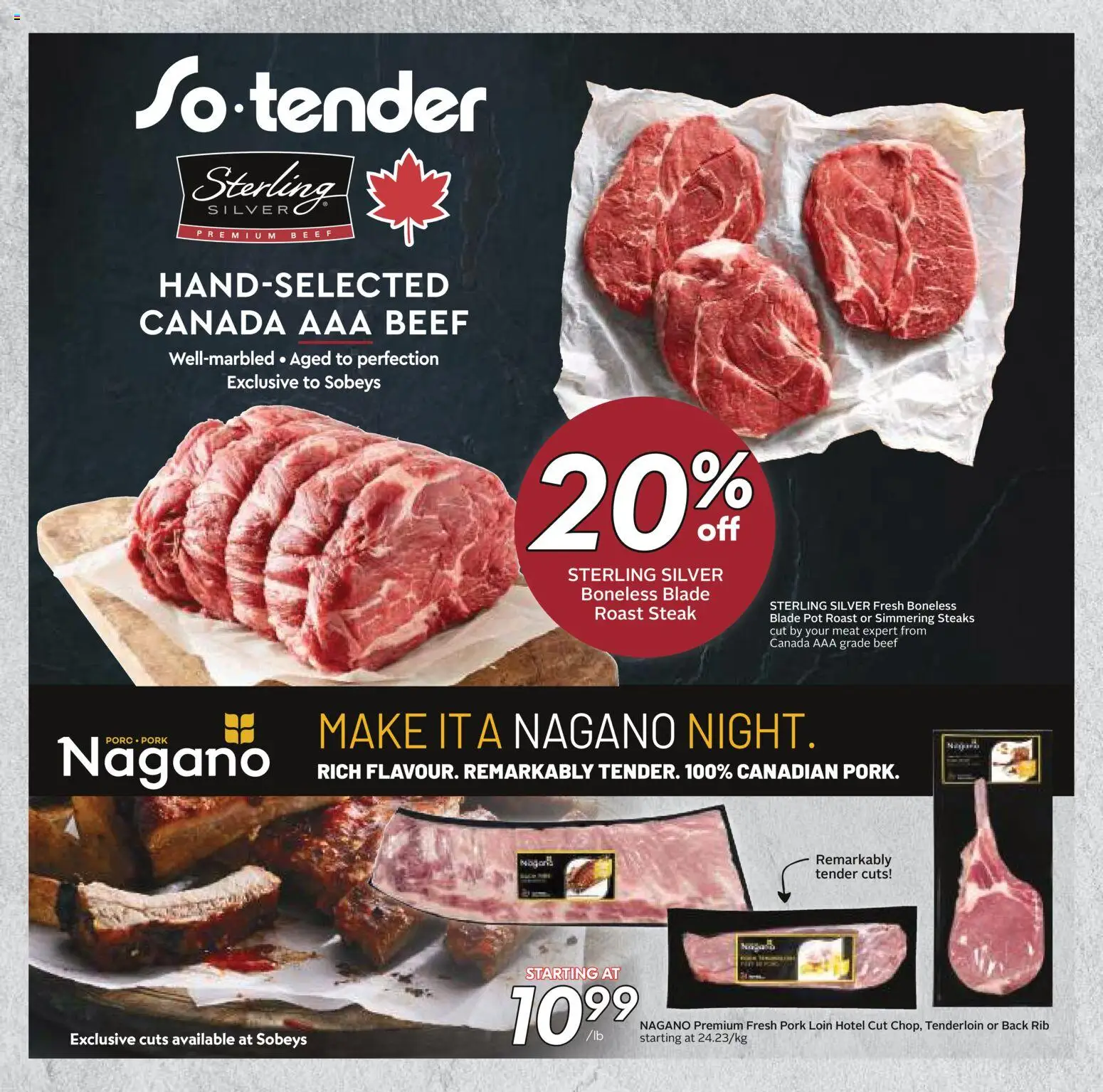 Sobeys flyer valid from 11.06.2026 | Page: 17 | Products: Beef, Pork