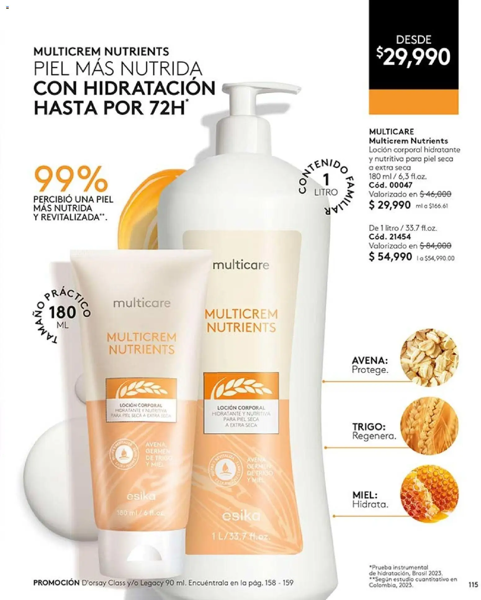 Ésika revista - valida desde el 28/08/2026 | Página: 115 | Productos: Avena, Loción, Loción corporal