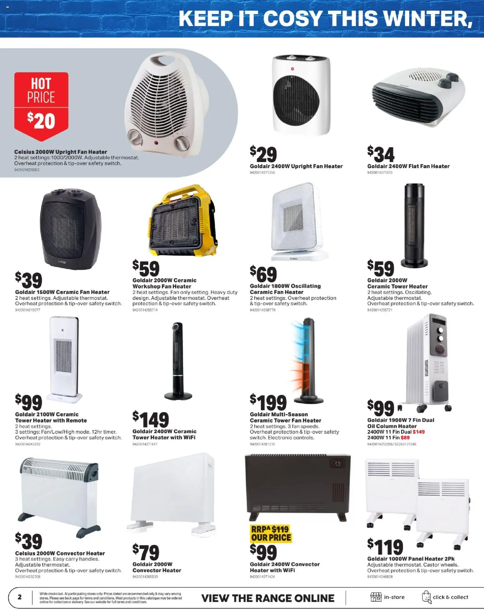 Mitre 10 catalogue - valid from 27.05.2026 | Page: 2 | Products: Heater, Oil, Fan