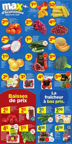 Preview of Maxi weekly flyer / circulaire from shop Maxi valid from 18.06.2026 | Page: 4 | Products: Kiwi, Cucumbers, PC, Tomatoes