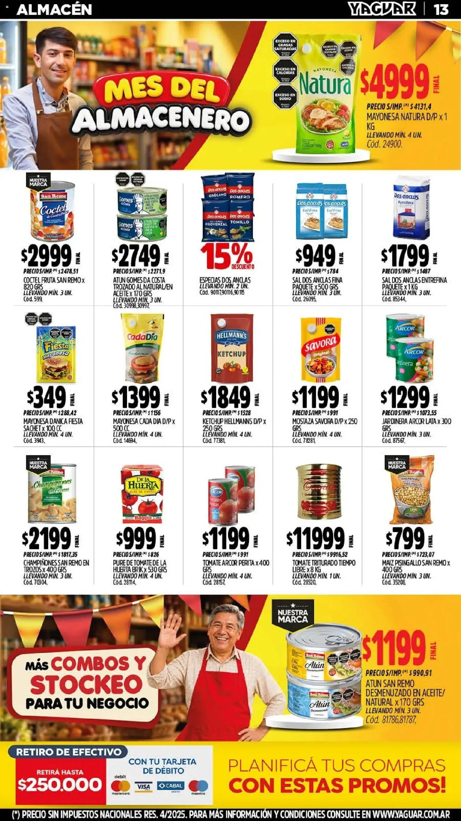 Yaguar - Oferta Semanal Chaco │ válido desde el 28/09/2026 | Página: 13 | Productos: Especias, Aceite, Maiz, Champiñones