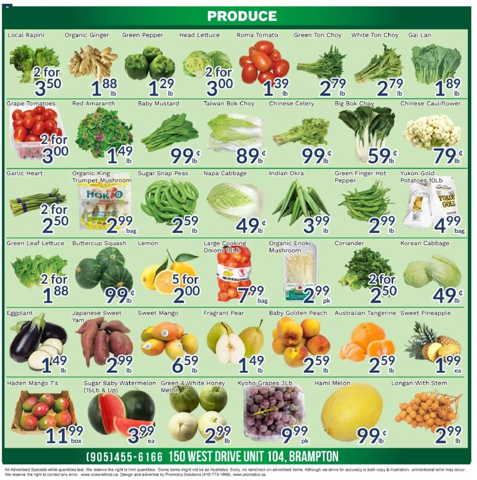 Oceans flyer valid from Aug 7, 2026 | Page: 4 | Products: Ginger, Mango, Grapes, Tomatoes
