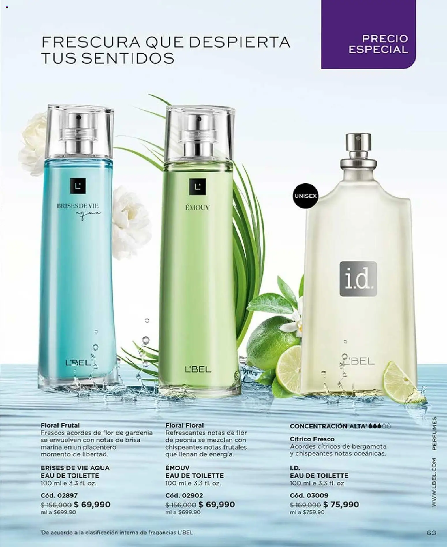 L'Bel revista - valida desde el 28/08/2026 | Página: 63 | Productos: Agua, Eau de toilette