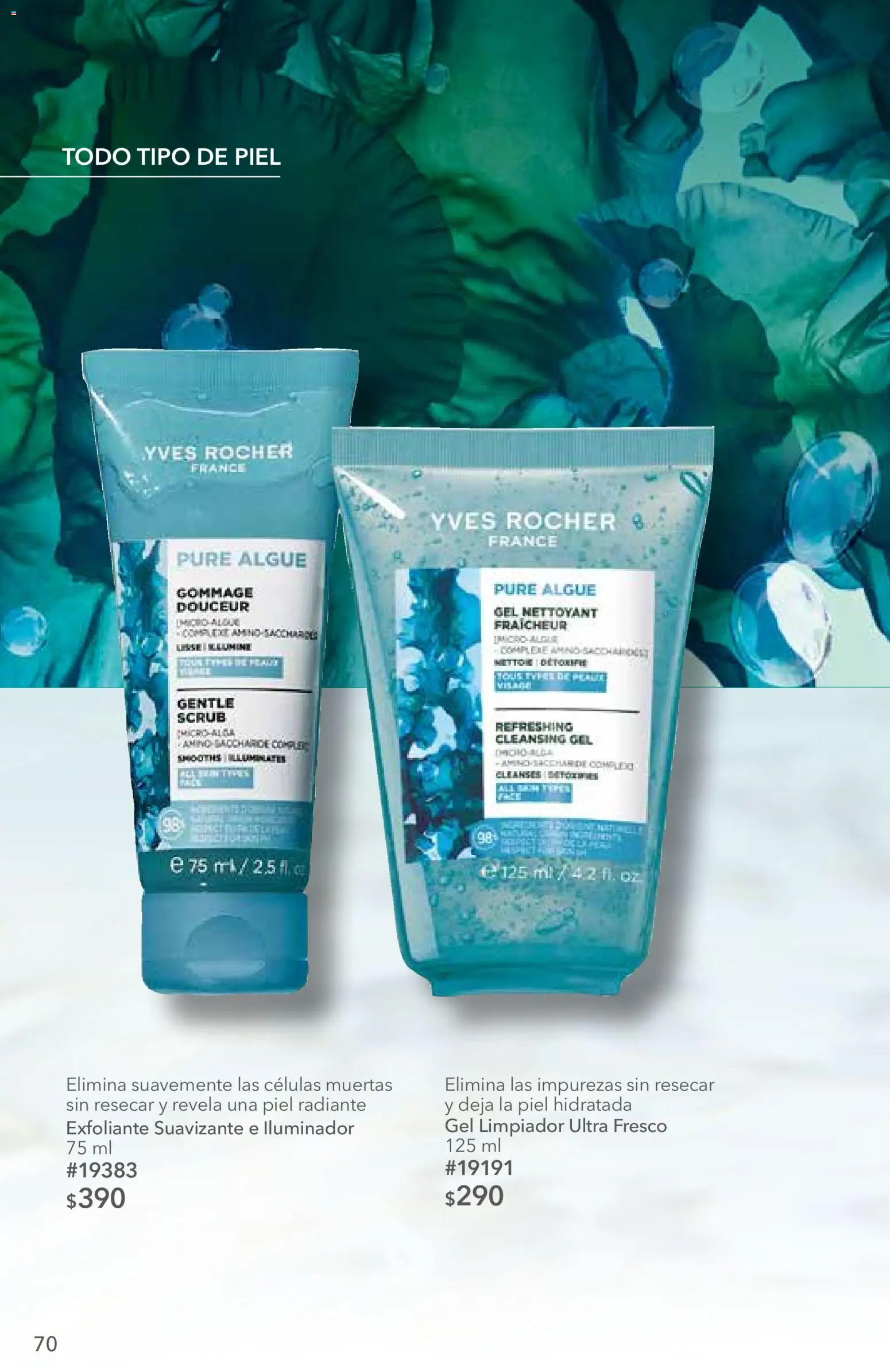Nuevas ofertas de Yves Rocher válidas en toda la República Mexicana desde el 06/10/2026. ¡Encuentra las mejores ofertas en Yves Rocher campaña 14 2026! | Página: 72 | Productos: Iluminador, Suavizante, Limpiador, Radiante