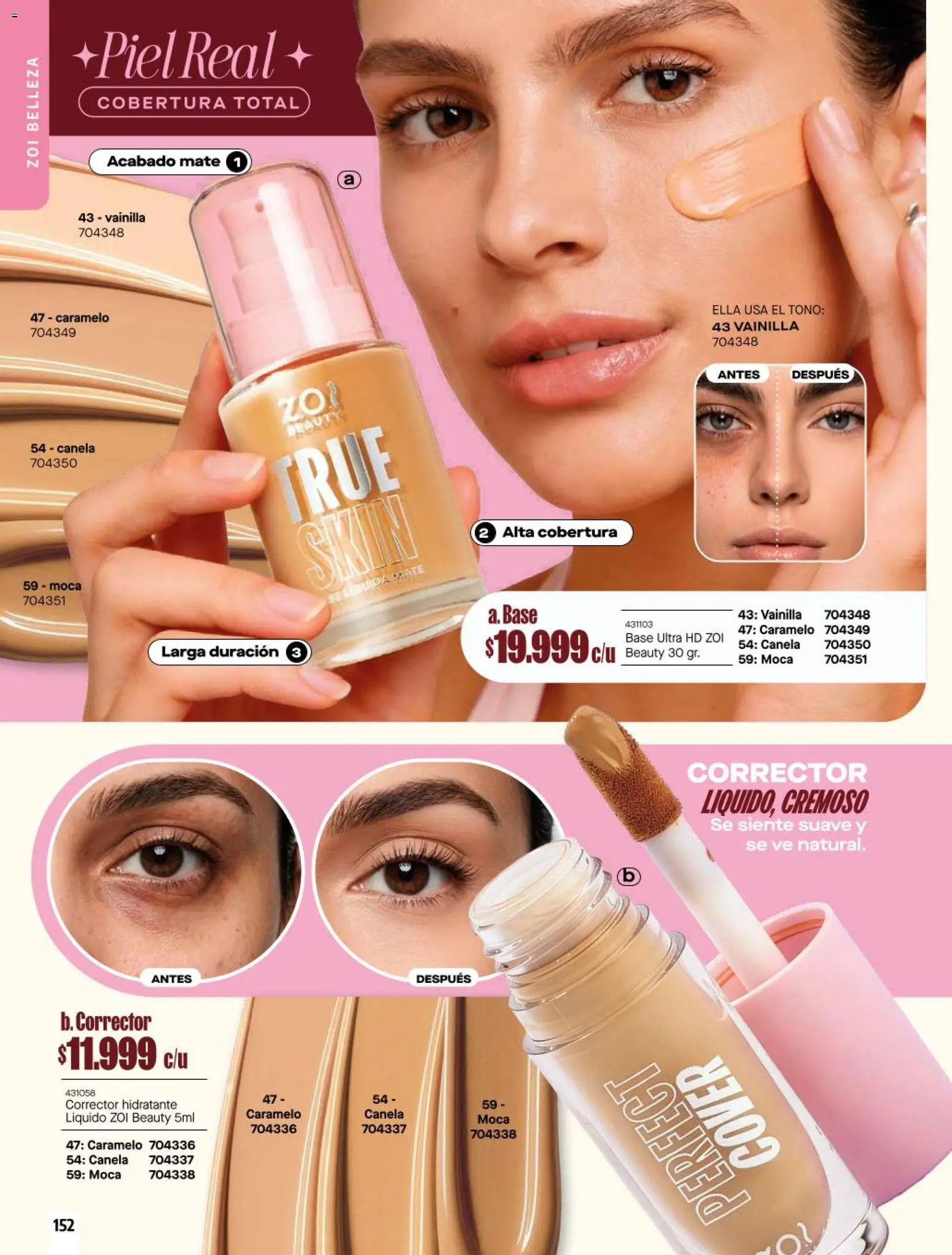 Carmel revista - valida desde el 11/08/2026 | Página: 152 | Productos: Vainilla, Corrector