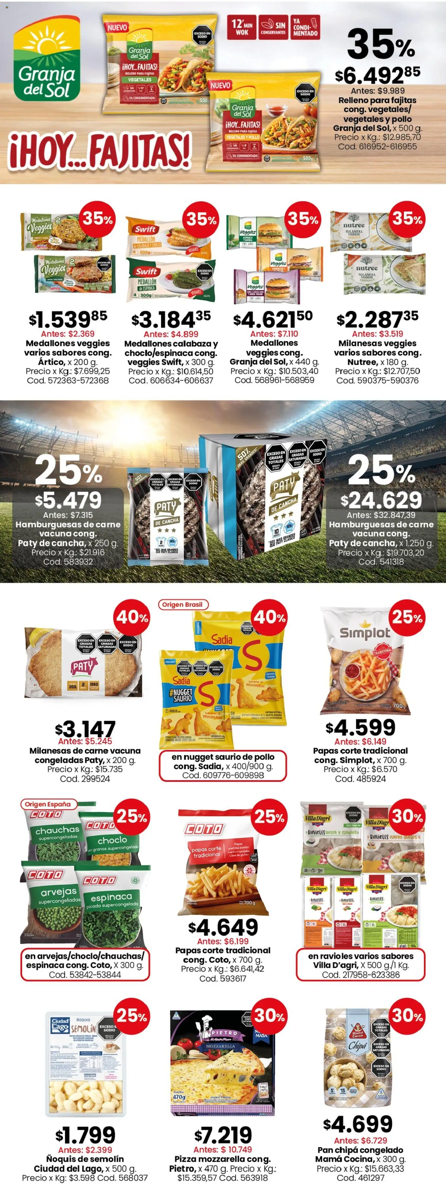 Coto ofertas │ válido desde el 20/07/2026 | Página: 7 | Productos: Pollo, Choclo, Pan, Pizza