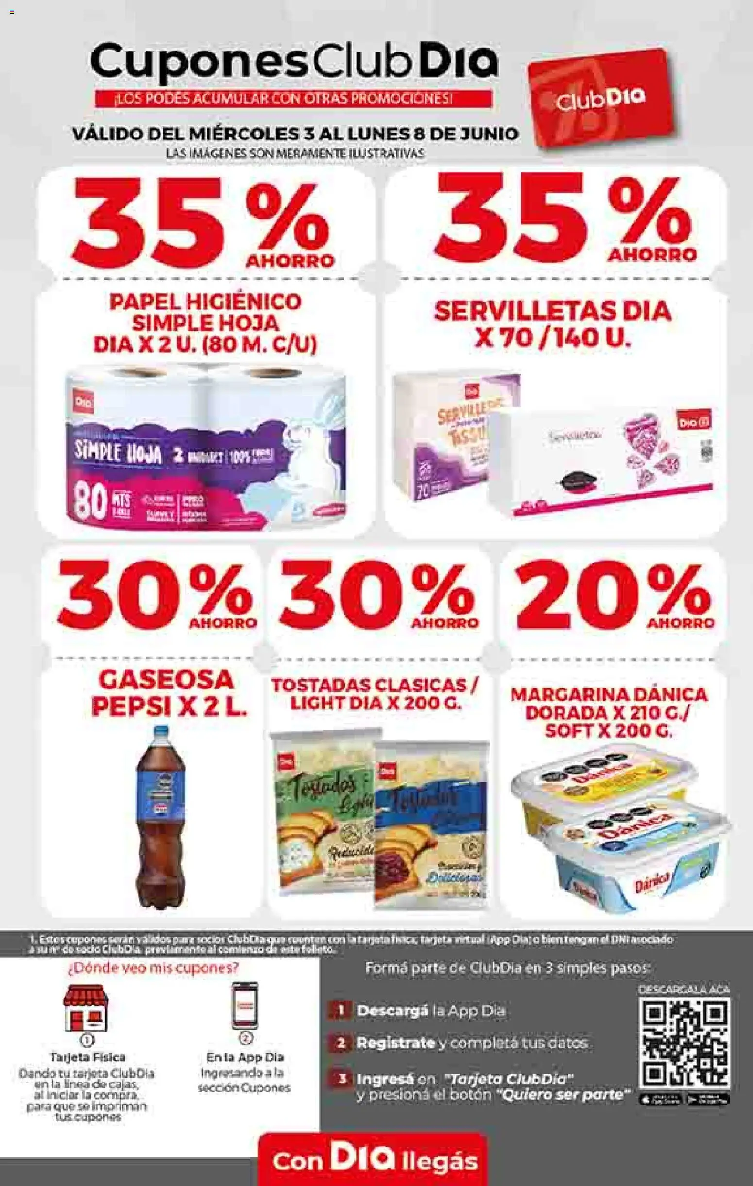 Dia - Ofertas Salta y Jujuy │ válido desde el 03.06.2026 | Página: 23 | Productos: Papel higiénico, Servilletas, Gaseosa, Margarina