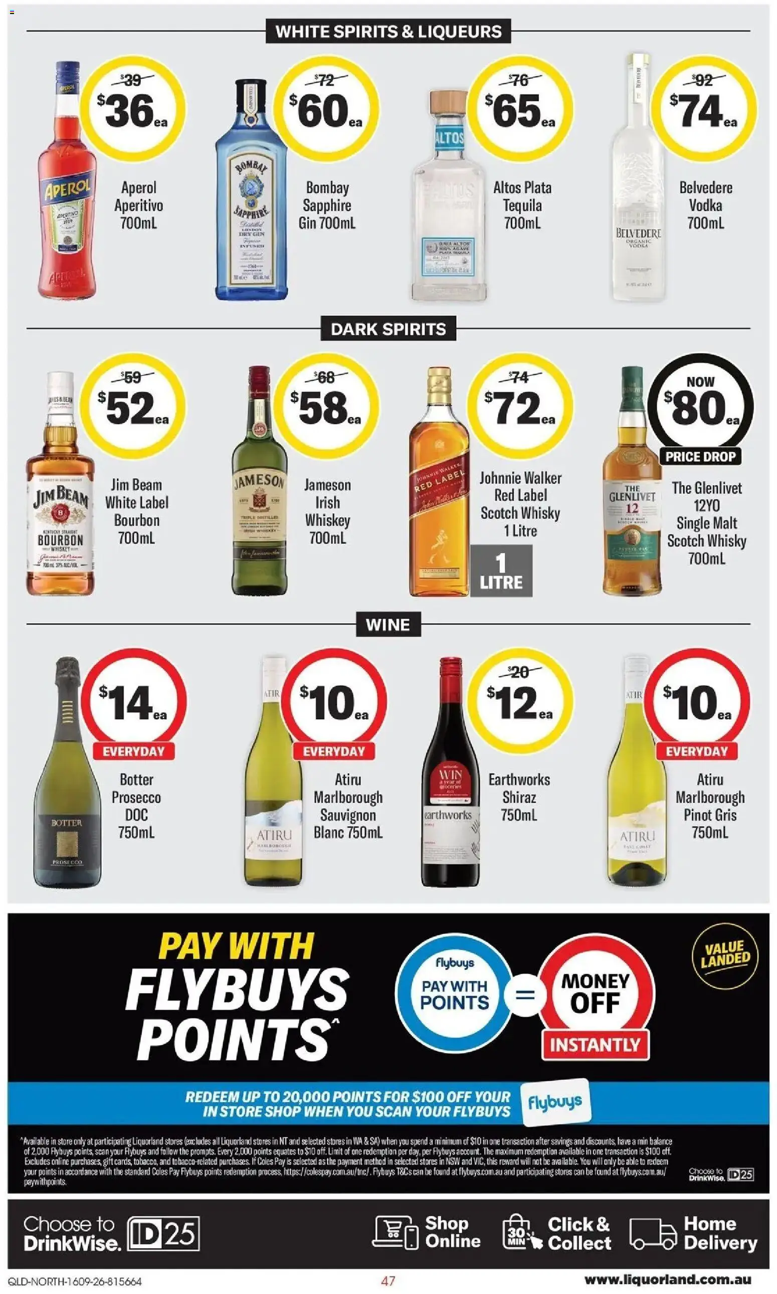﻿Coles catalogue valid from 16/09/2026 > Online Australia | Page: 47 | Products: Prosecco, Whiskey, Scotch, Irish whiskey
