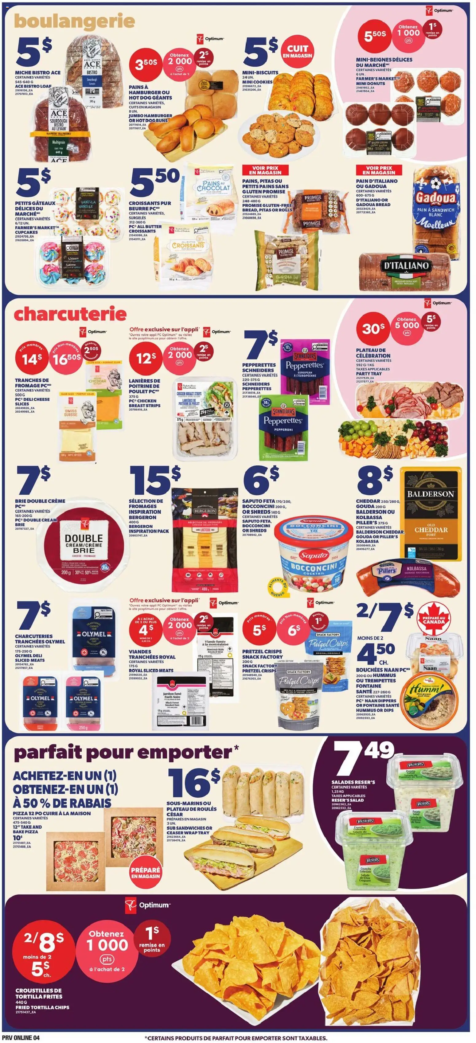 Provigo flyer valid from Sep 3, 2026 | Page: 4 | Products: Cookies, Gouda, Hamburger, Tortilla chips
