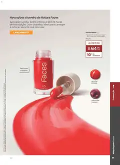 Catálogo Natura - Ciclo 13/2026 - Pré-Visualização do folheto da loja Natura, válido de 10/08/2026 | Página: 66 | Produtos: Maquiagem, Gloss labial