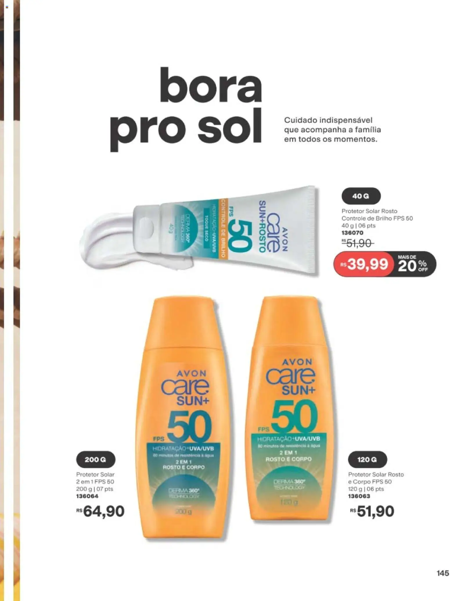 Avon Folheto - válido de 29/06/2026 | Página: 145 | Produtos: Protetor solar