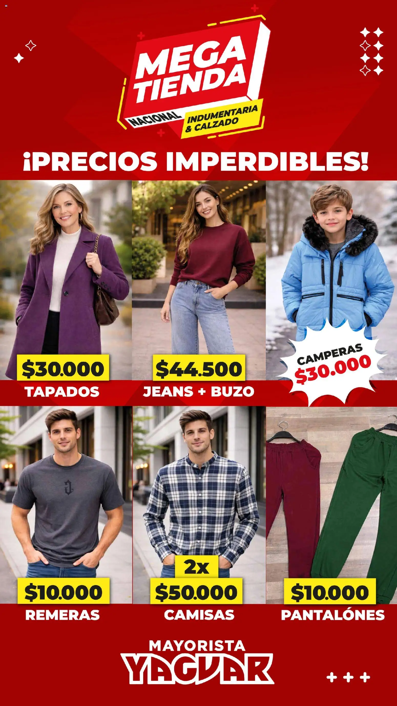 Yaguar - MegaTienda San Juan │ válido desde el 18.05.2026 | Página: 1 | Productos: Buzo, Pantalones