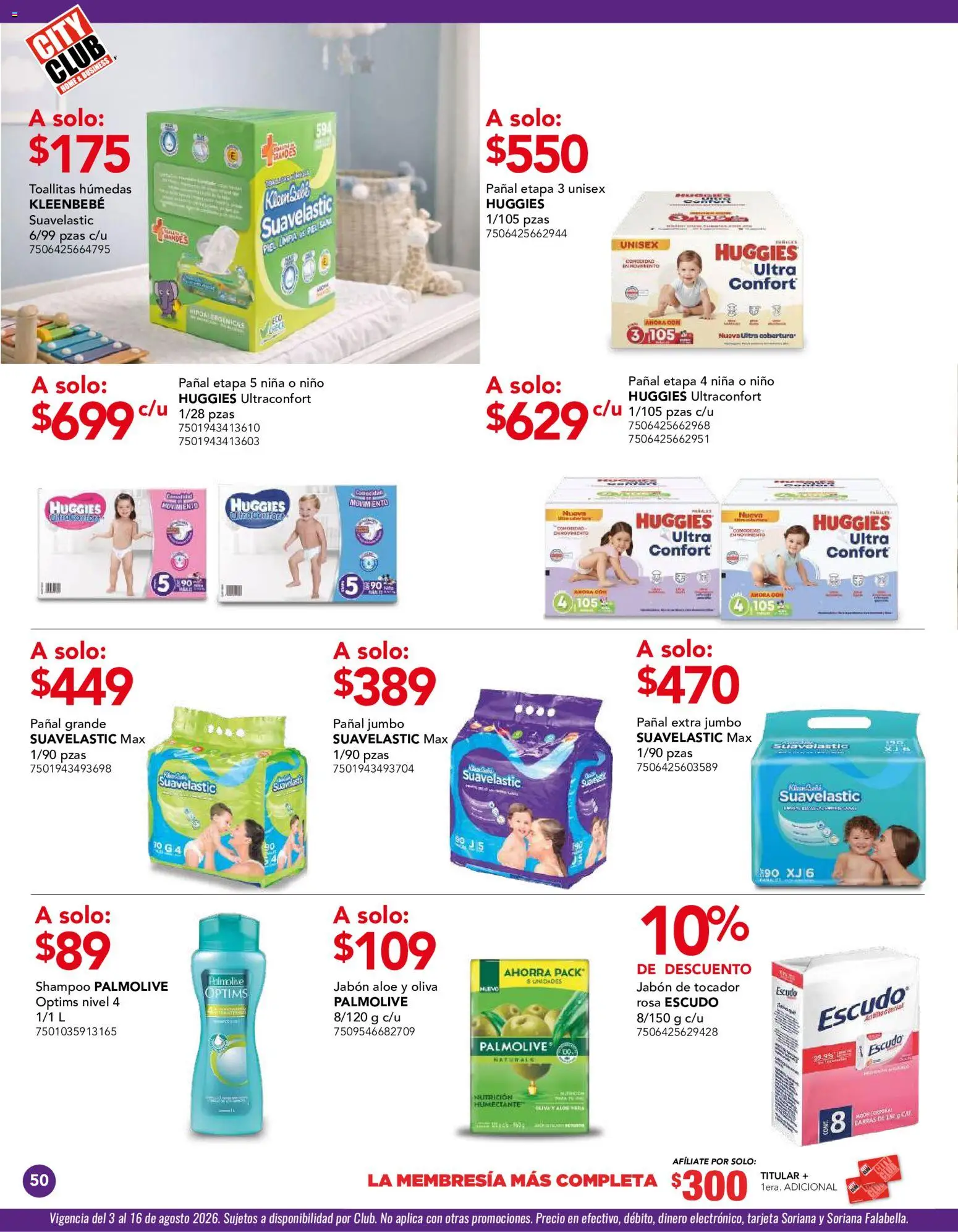 Nuevas ofertas de City Club válidas en toda la República Mexicana desde el 03/08/2026. ¡Encuentra las mejores ofertas en City Club catálogo! | Página: 50