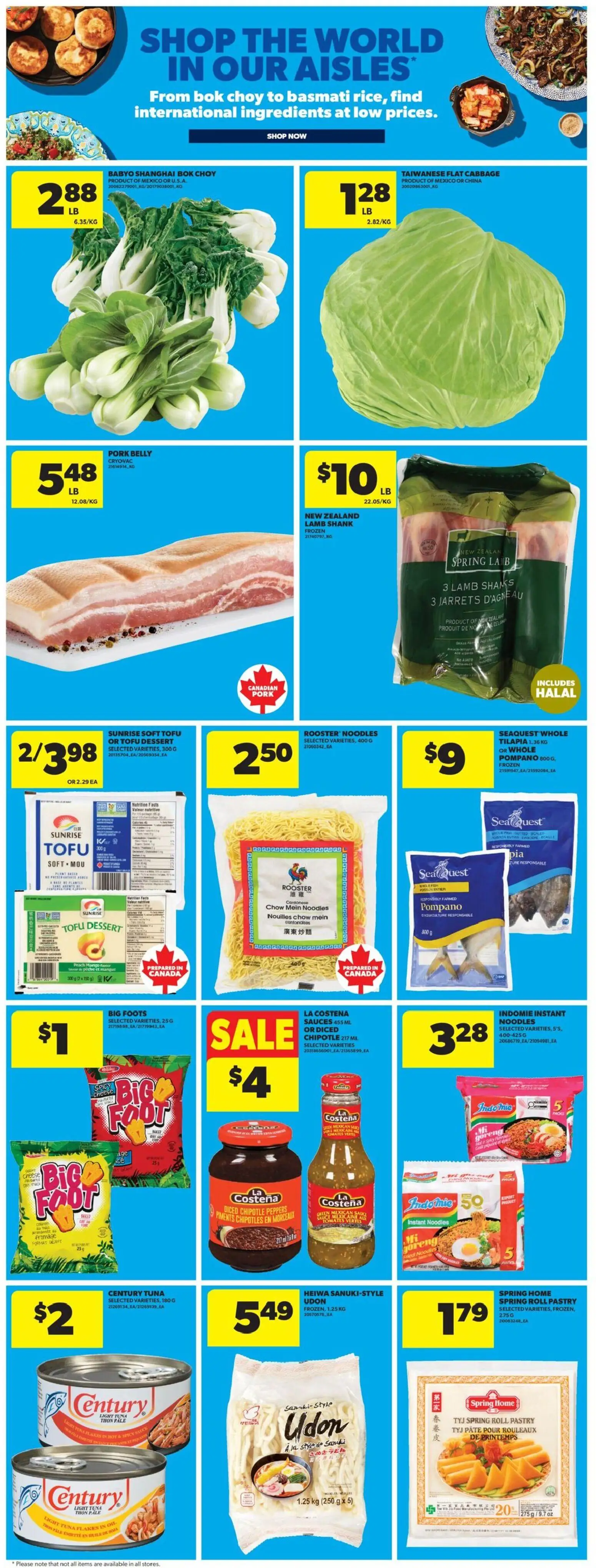 Real Canadian Superstore flyer valid from Jul 2, 2026 | Page: 19 | Products: Noodles, Flakes, Cheese, Pork