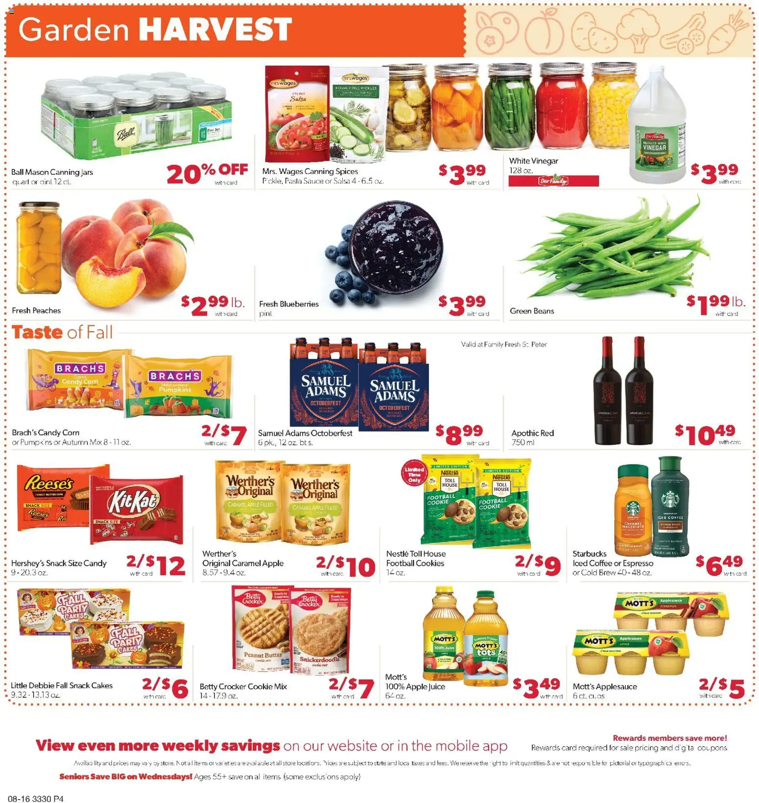 Family Fare Weekly Ad - MN - valid from 08/16/2026 | Page: 4 | Products: Apple juice, Vinegar, Butter, Cookies