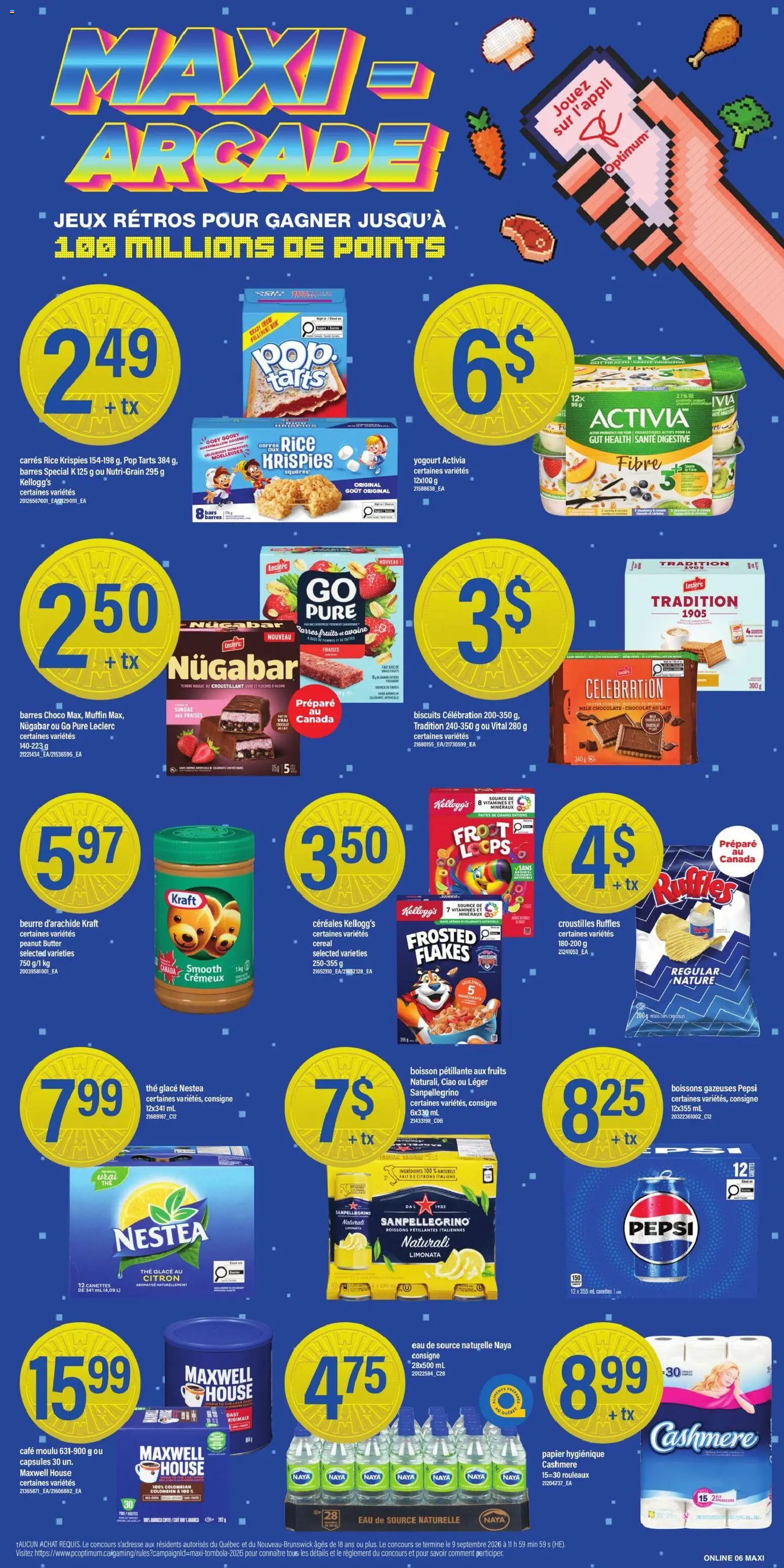 Maxi flyer valid from Jul 30, 2026 | Page: 9 | Products: Flakes, Milk, Butter, Coffee