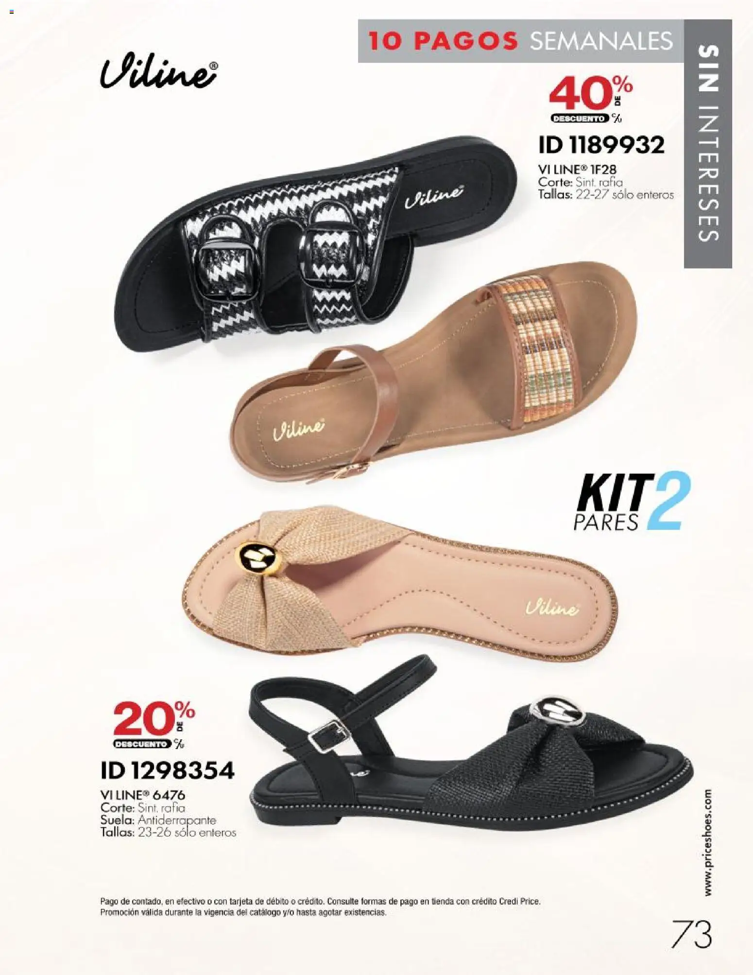 Nuevas ofertas de Price Shoes válidas en toda la República Mexicana desde el 28/10/2026. ¡Encuentra las mejores ofertas en Price Shoes catálogo 10 pagos sin intereses! | Página: 73