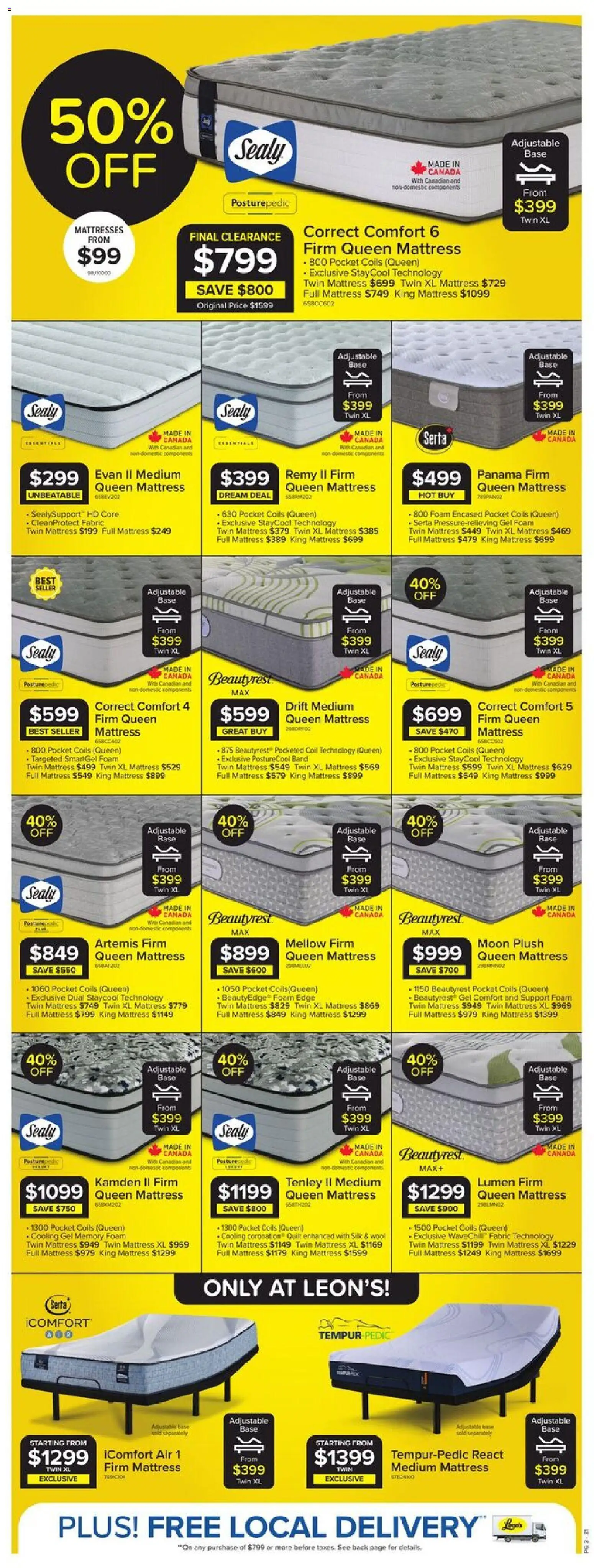 Leon's flyer valid from 11.06.2026 | Page: 3 | Products: Mattress