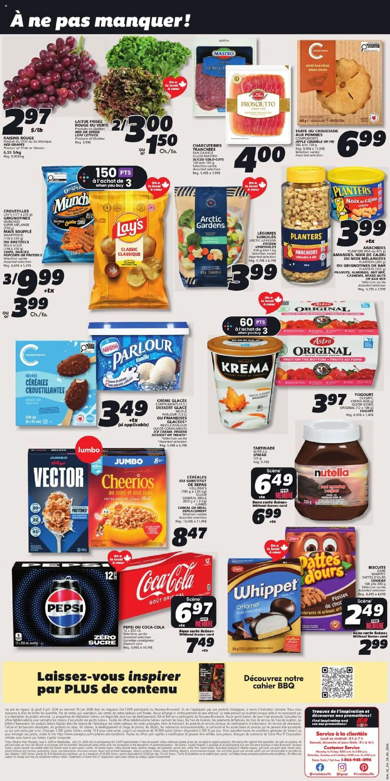 IGA flyer valid from 04.06.2026 | Page: 2 | Products: Nuts, Cookies, Yogurt