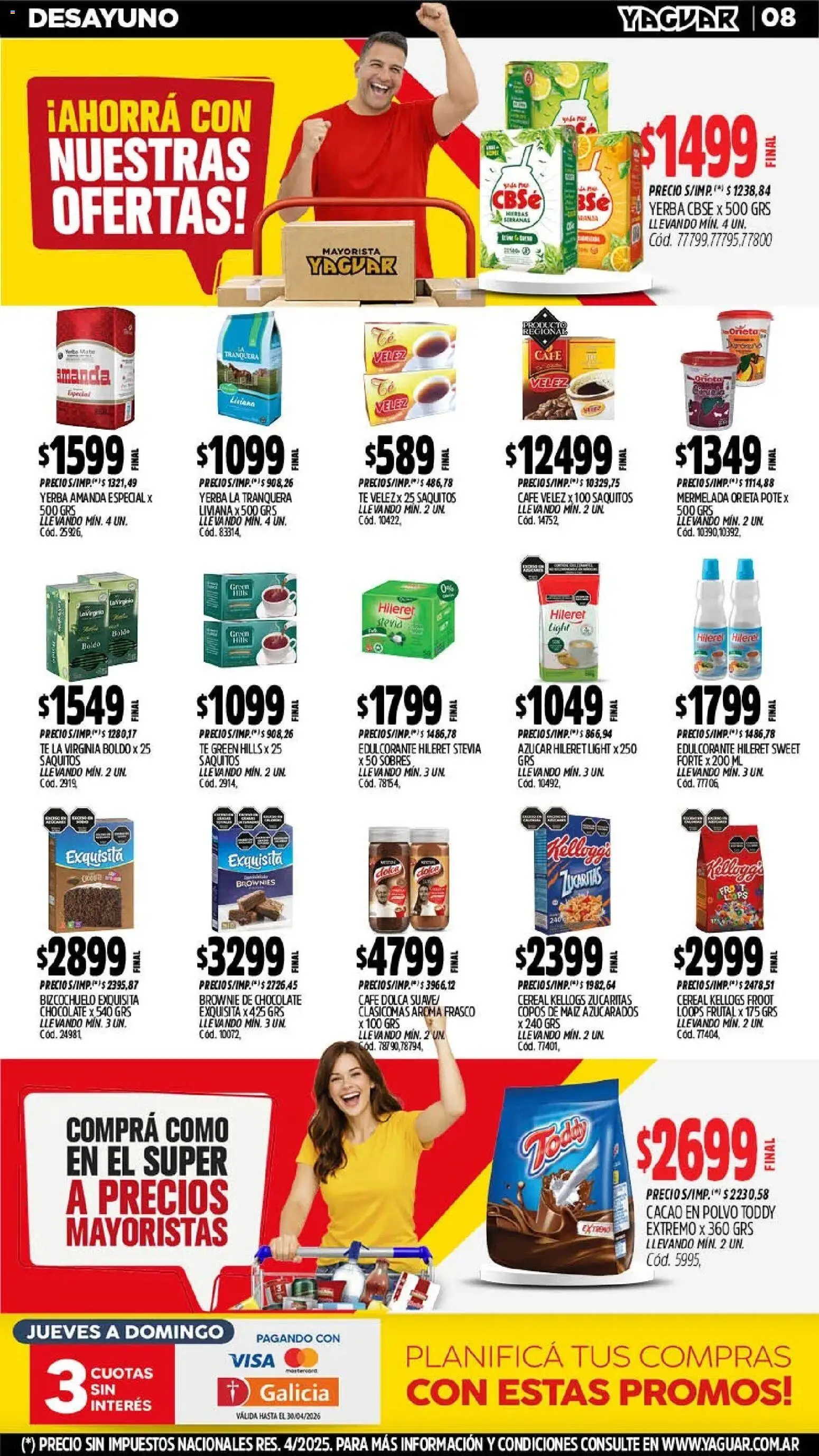 Yaguar - Oferta Semanal Córdoba │ válido desde el 11.05.2026 | Página: 8 | Productos: Yerba, Polvo, Maiz, Café