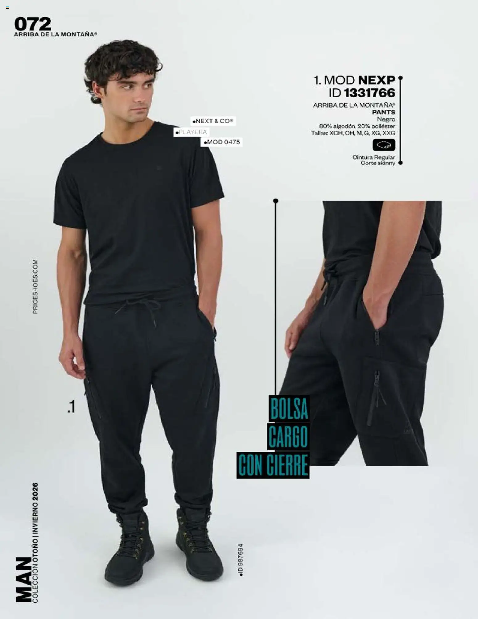 Nuevas ofertas de Price Shoes válidas en toda la República Mexicana desde el 01/09/2026. ¡Encuentra las mejores ofertas en Price Shoes catálogo Man! | Página: 72 | Productos: Bolsa, Playera, Pants