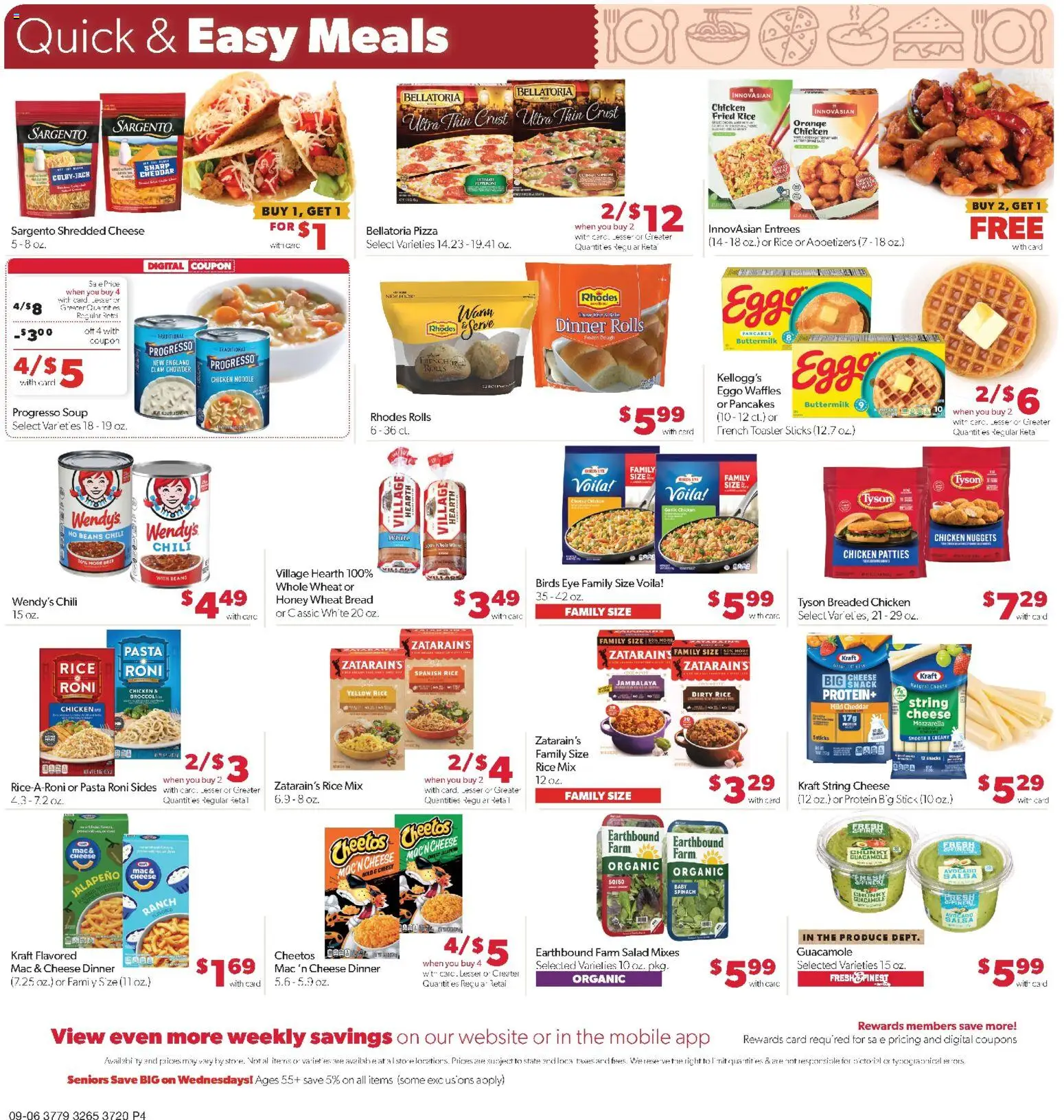Family Fare Weekly Ad - NE - valid from 09/06/2026 | Page: 4 | Products: Chicken, Bread, Snacks, Cheddar cheese