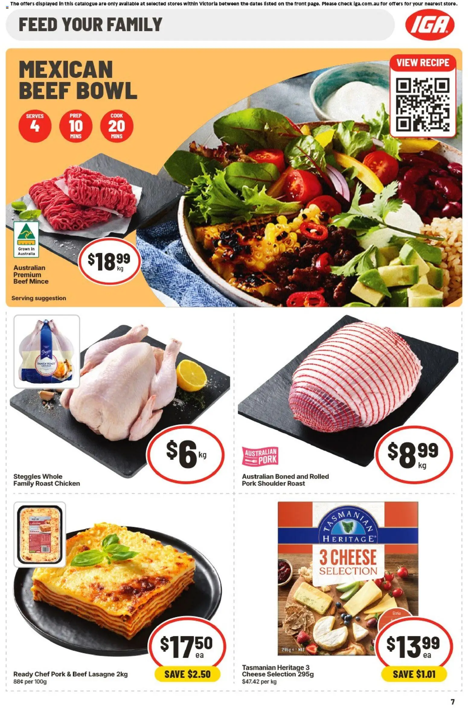 IGA catalogue - valid from 20.05.2026 | Page: 8 | Products: Cheese, Chicken, Pork, Beef